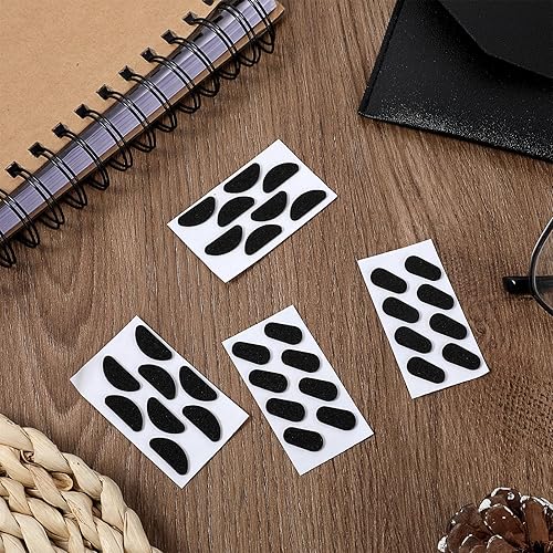Miniatura 6 de 64 pares de almohadillas de espuma para la nariz de repuesto, color negro, autoadhesivas, antideslizantes, almohadillas para la nariz para gafas,