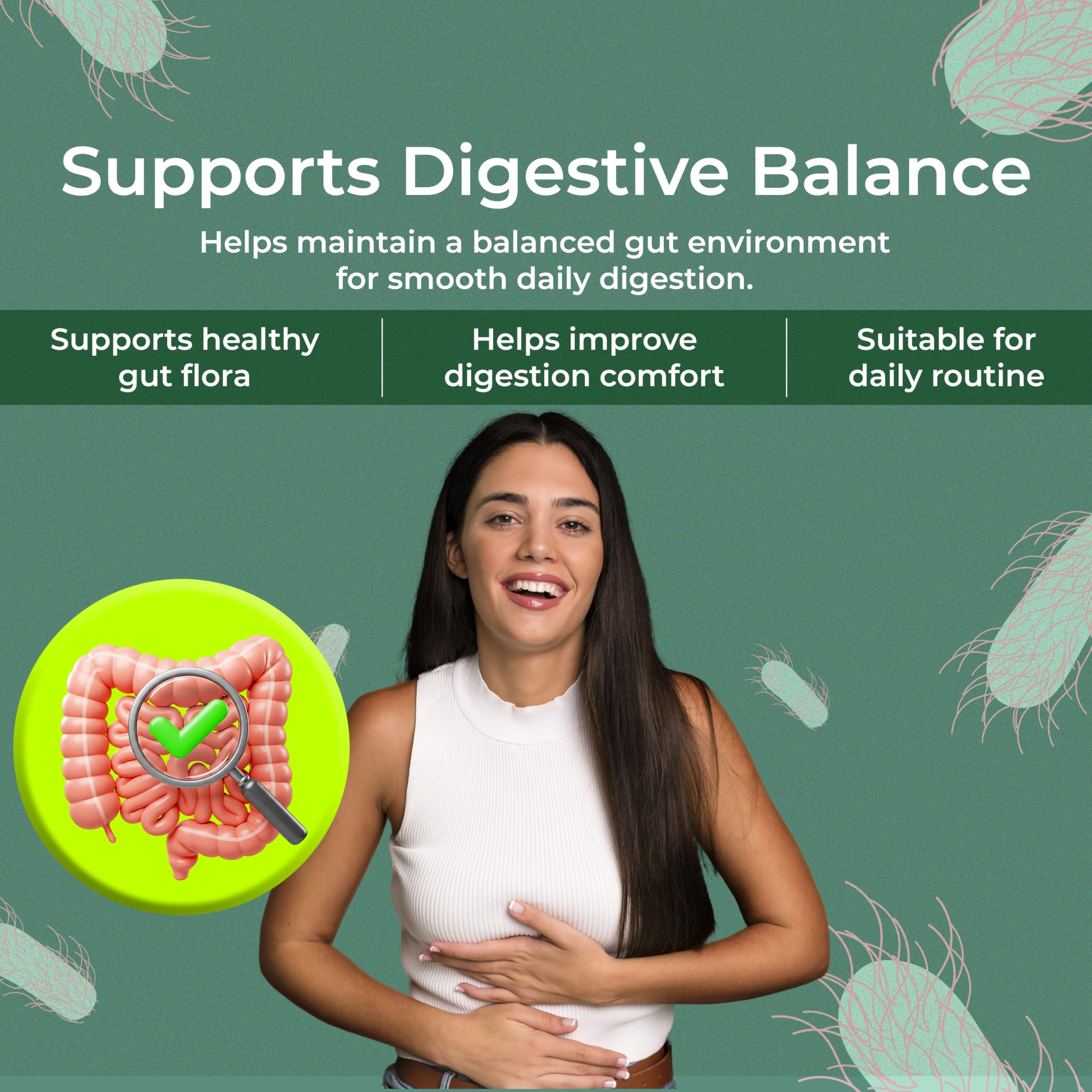 Health Veda Organics Probiotics 50 Billion CFU – Daily Gut, Digestion & Immunity Support – for Men & Women – 60 Veg Capsules 2