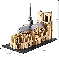 Vista 3 de Architecture Series Mini ladrillos para adultos y adolescentes, Francia Notre Dame de París, mini bloques de construcción, juego de microbloques
