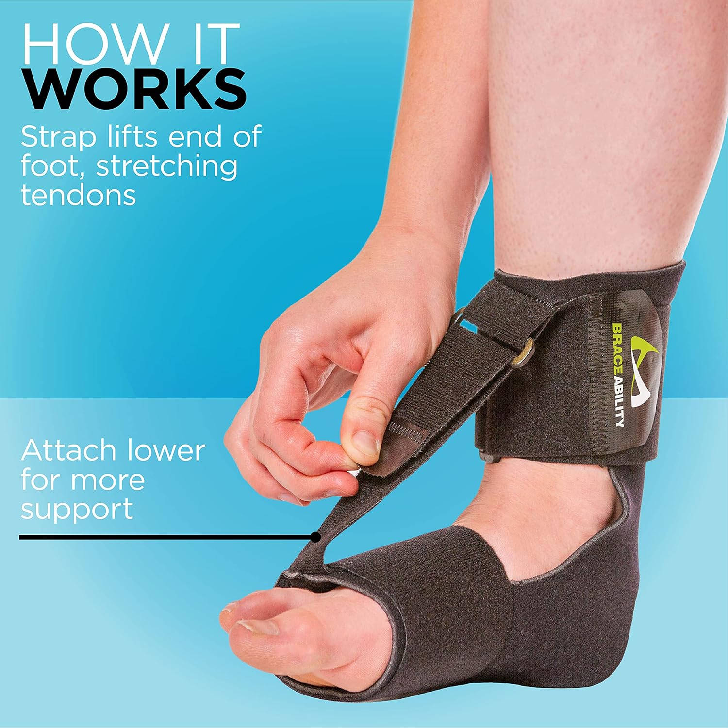 BraceAbility Sleeping Foot Drop Brace Dorsiflexion Kuwait Ubuy