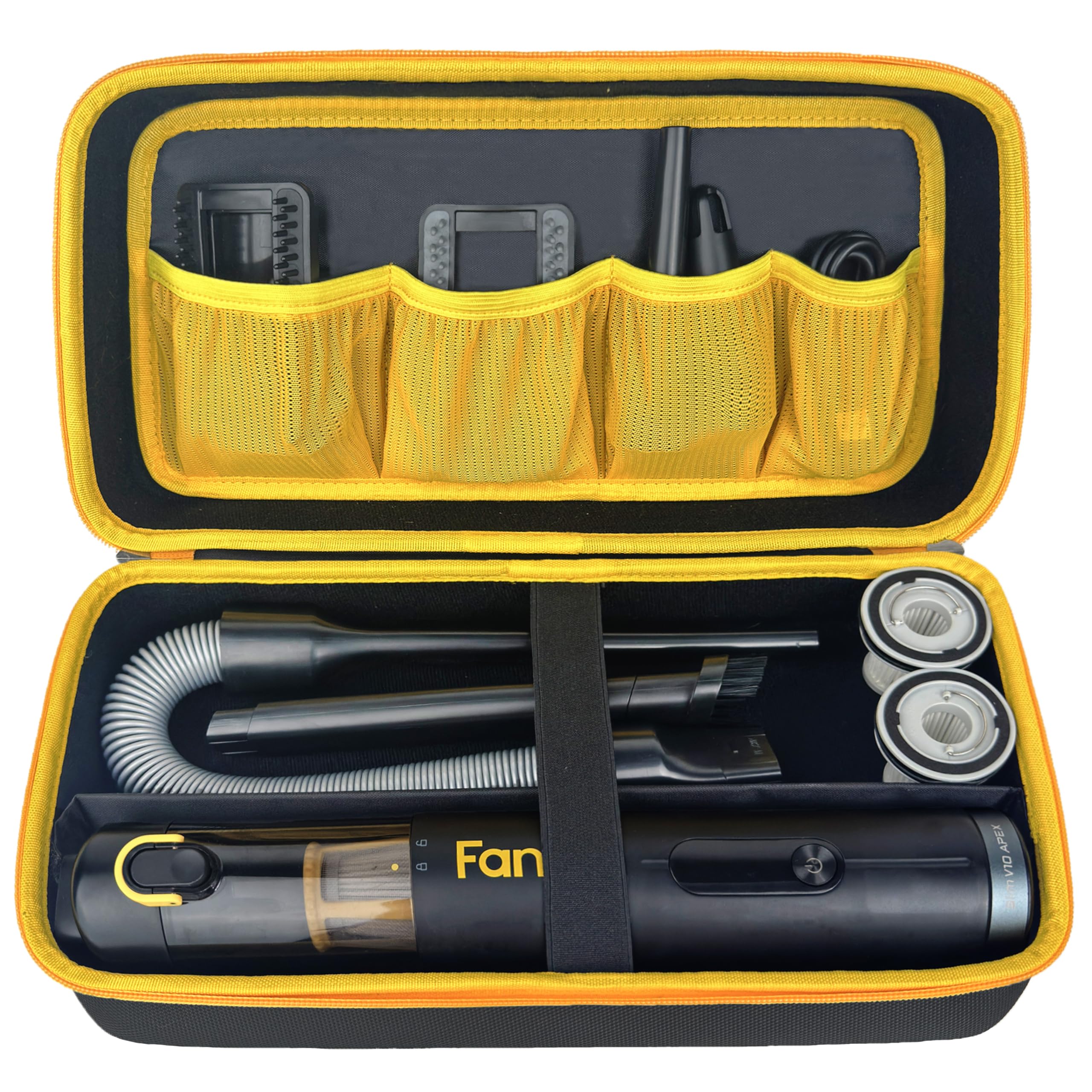 Case for Fanttik Slim V8 Apex/ V8 Mate/for Fanttik Slim V10 Apex/ V10 Mate Car Vacuum Portable Cordless. Portable Hard Storage with Removable Divider and Mesh Pocket for Accessories-image-36