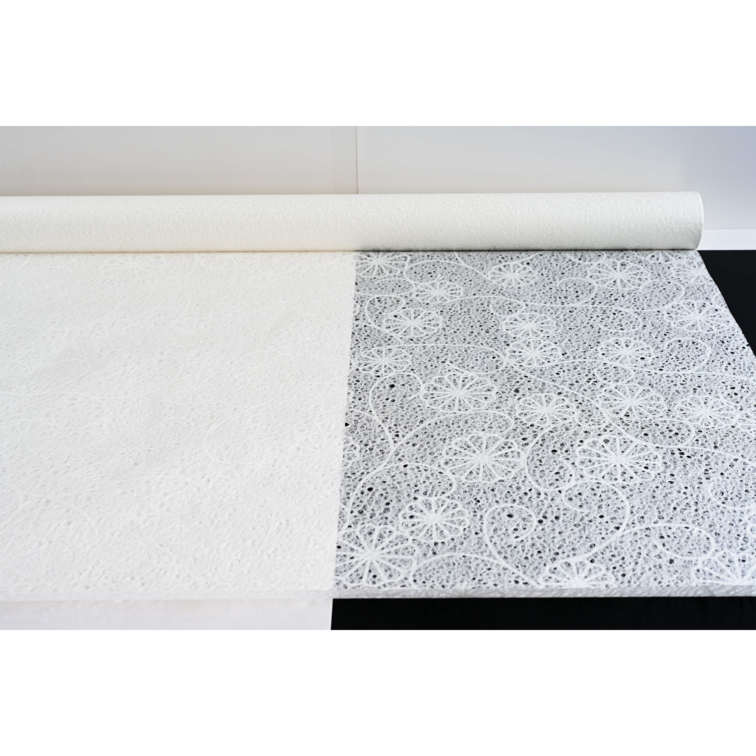 Papier à bulles en fibre de mûrier naturelle motif floral dimensions 120 cm x 20 m 30 g/m²