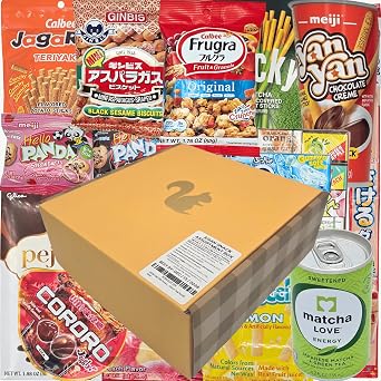 DOTORI SNACK BOX Premium Full-Size Snacks - Japanese Flavor Journey | Assorted Sweet Candies, Biscuits, Crisps & Matcha Drink | Care Package for Birthday, College, Office or Treat Yourself