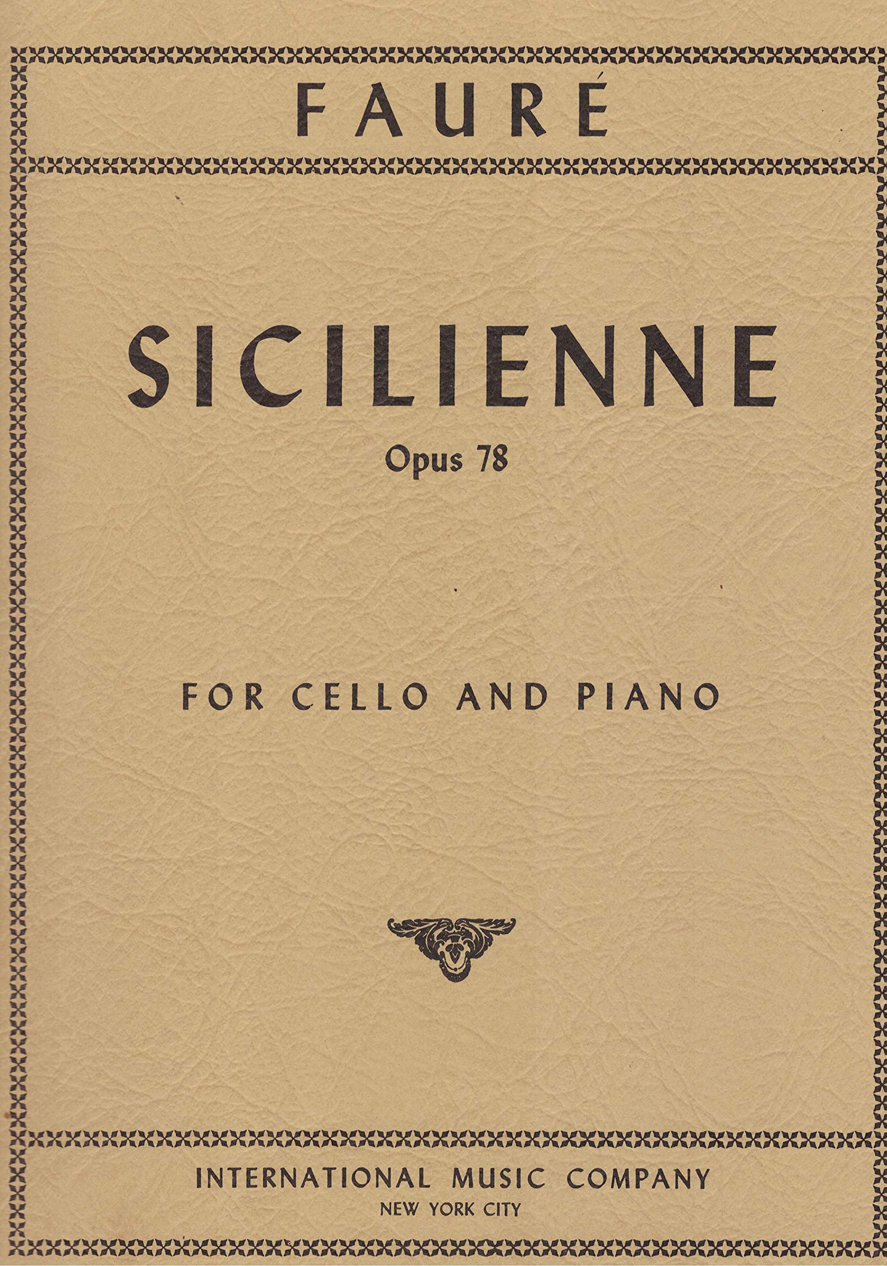 フレンチフィルムノワールアンソロジーCD4枚セット Amazon.co.jp: Faure, Gabriel - Sicilienne, Op. 78 - Cello and
