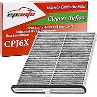 EPAuto CPJ6X Activated Carbon Cabin Air Filter for Mazda 3 (2014-2018), Mazda 6 (2014-2021), CX-5 (2013-2025) - Replaces KD45-61-J6X