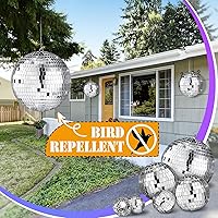 Vista 6 de Hoolerry 200 Pcs Mini Mirror Disco Ball Ornaments Mardi Gras Small Silver Hanging Decorations Reflective Tiny Balls Bulk for 70s 80s 90s Disco