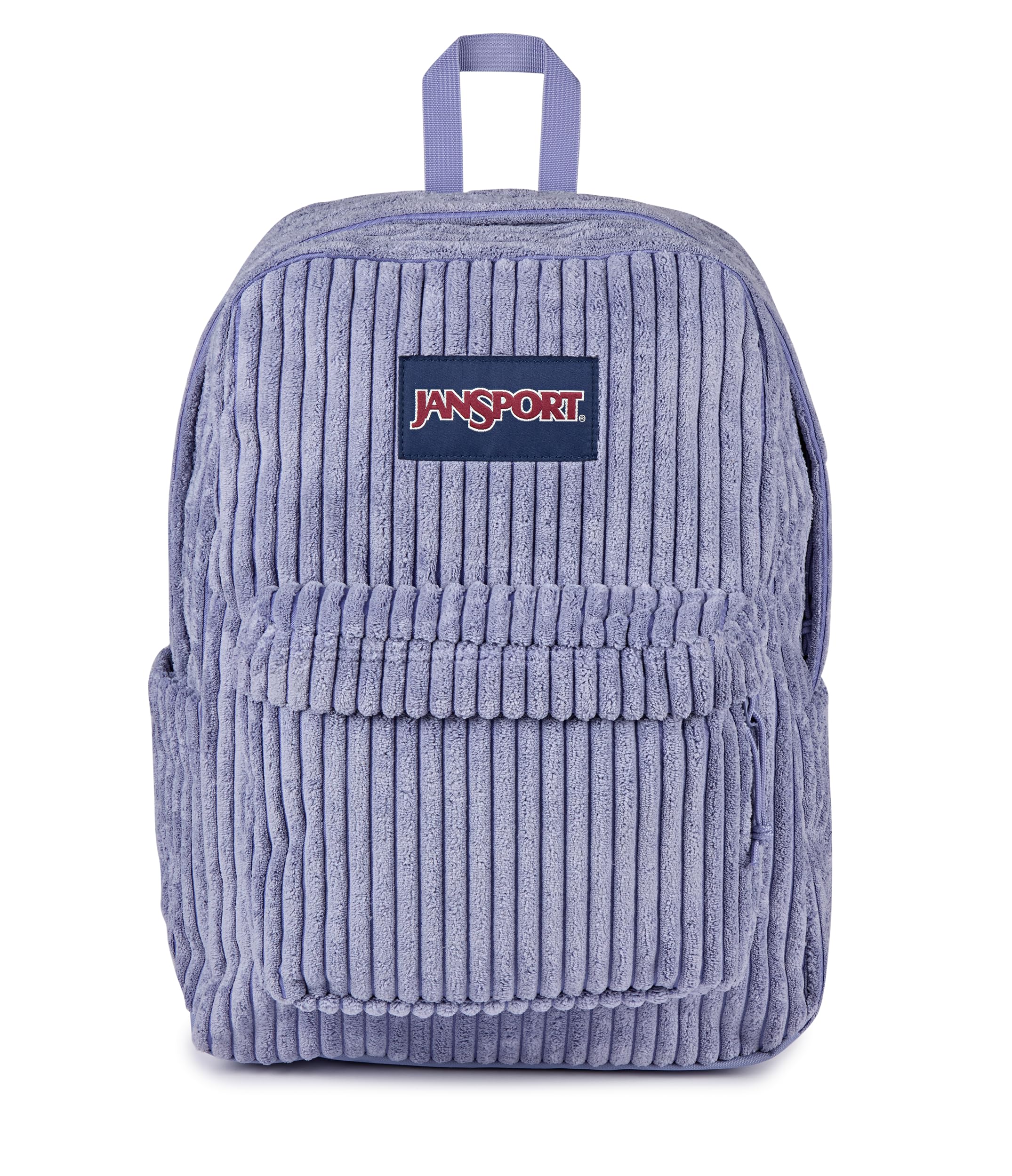 JanSport Superbreak Plus FX Backpack - Work, Travel, or Laptop Bag with Water Bottle Pocket - Surreal Corduroy Lavender Ash