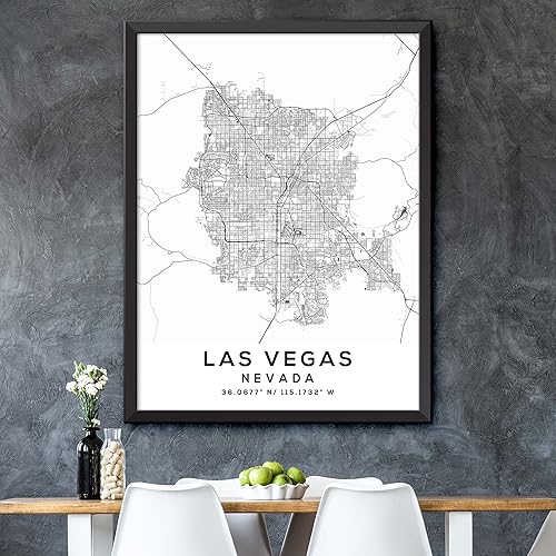 Miniatura 5 de Mapa de Las Vegas, Nevada, Light 2 (16x20)