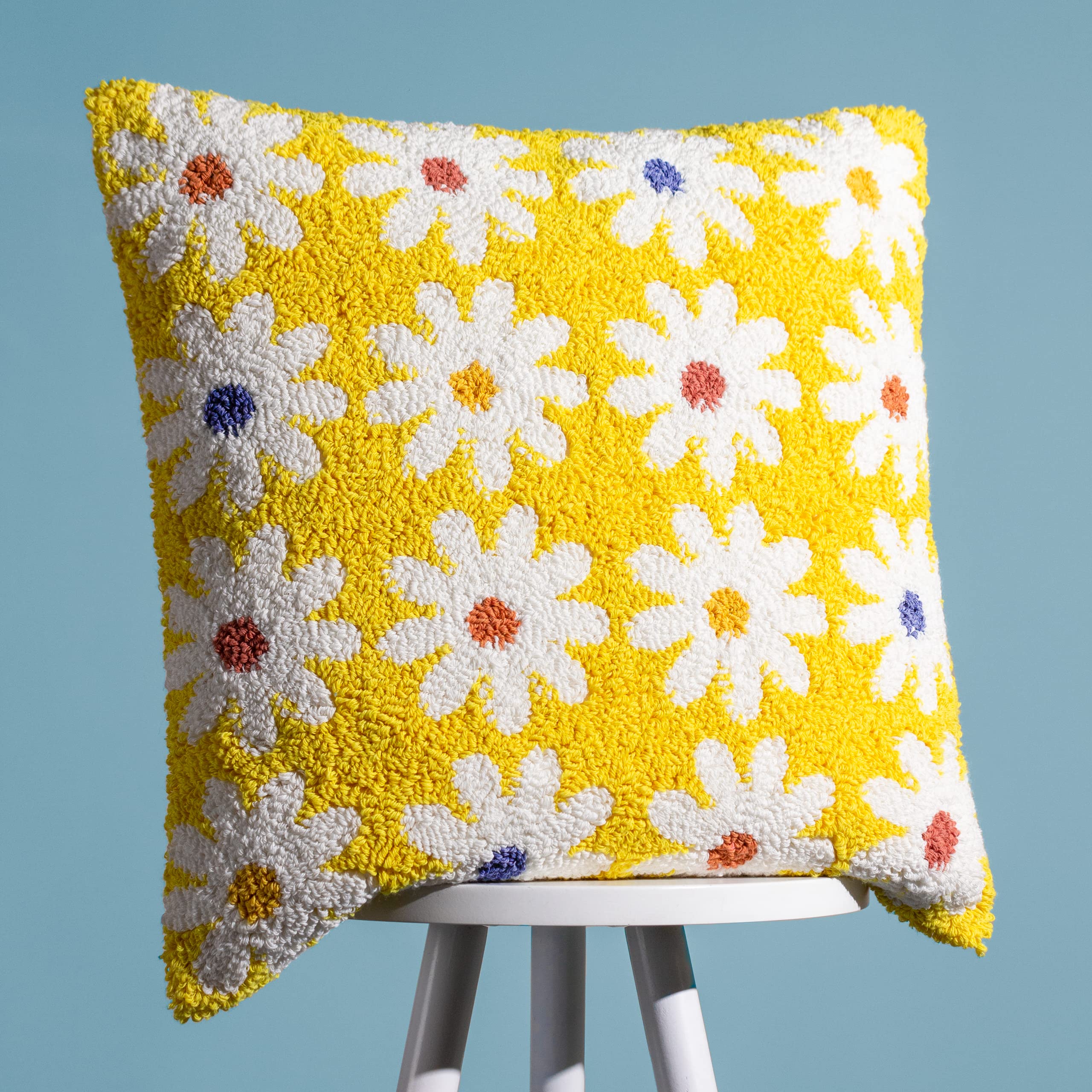 furn. Heya Home Daisy Knitted Feather Rich Filled Cushion