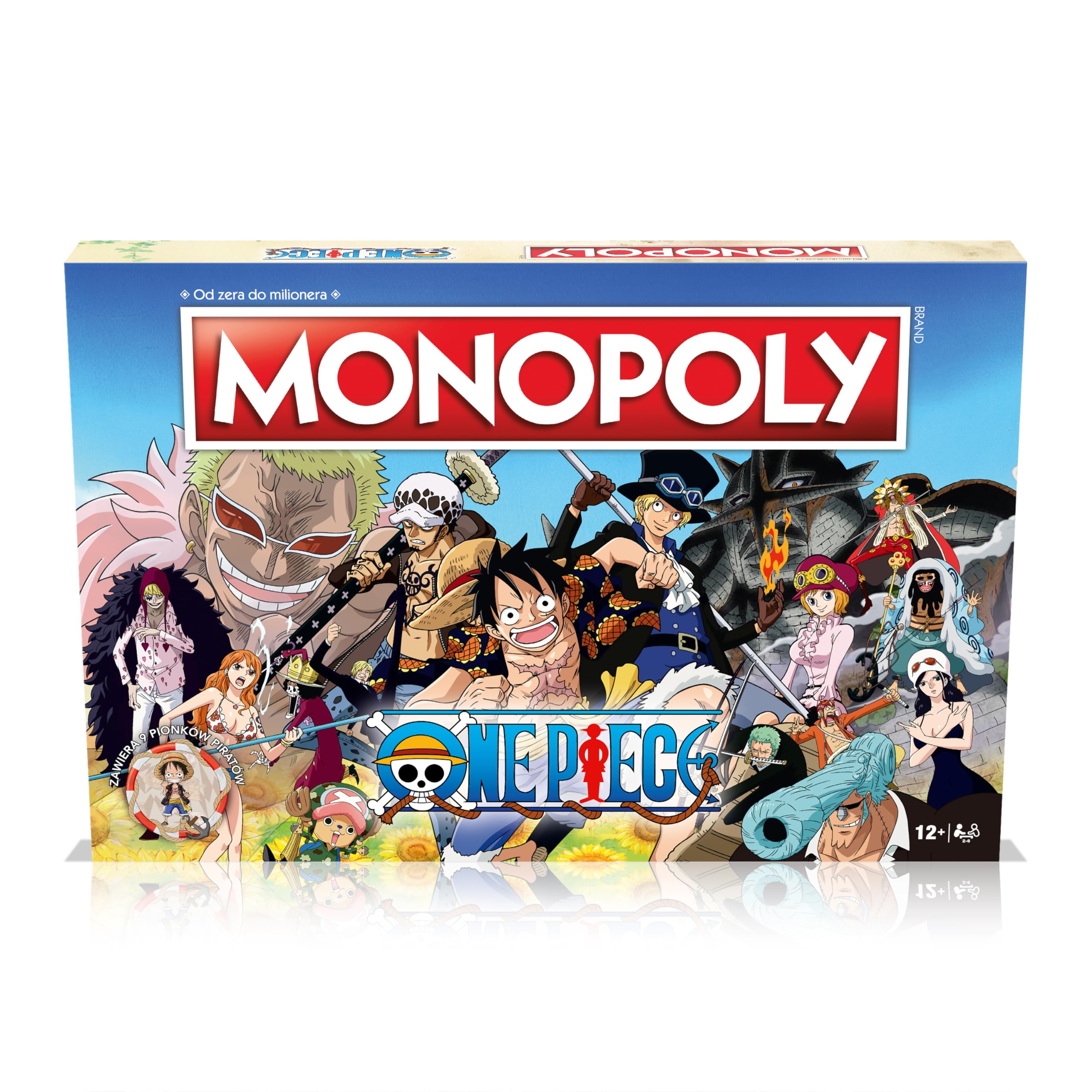Winning Moves, gra planszowa, MONOPOLY One Piece, sprzedawaj i handluj, aby odnieść sukces, to świetny prezent dla osób w wieku od 12 lat