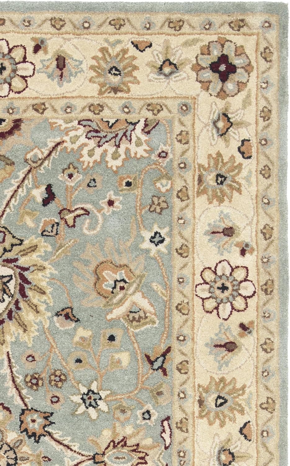 SAFAVIEH Antiquity Collection Accent Rug - 2' x 3', Light Blue & Ivory, Handmade Traditional Oriental Wool, Ideal for High Traffic Areas in Entryway, Living Room, Bedroom (AT249A)