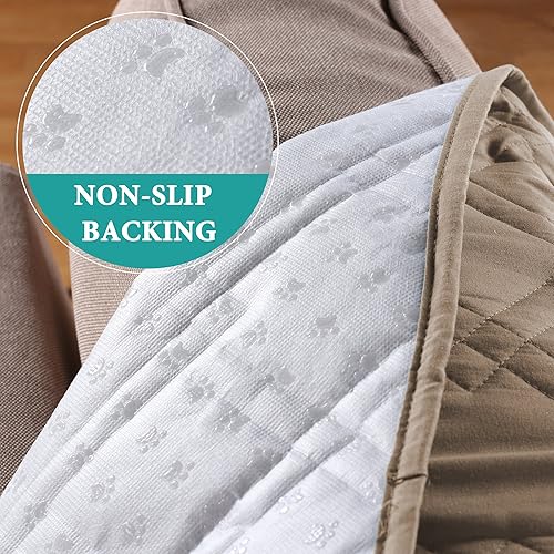 Miniatura 4 de Turquoize Funda para sofá impermeable para mascotas y niños, protector de muebles con parte trasera antideslizante, lavable a máquina.
