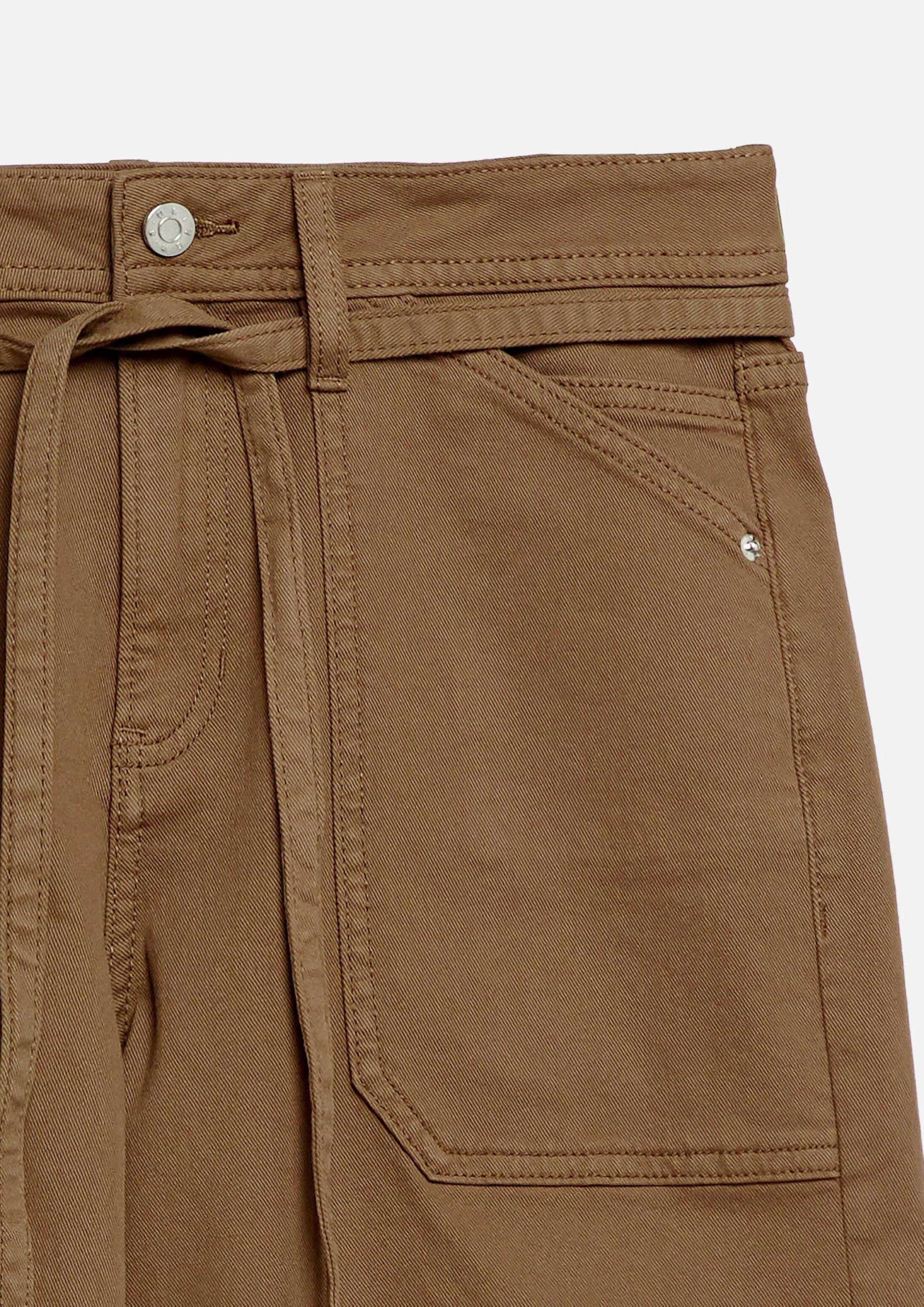 s.Oliver Damen Jeans Short mit Bindegürtel, Wide Leg 2178654