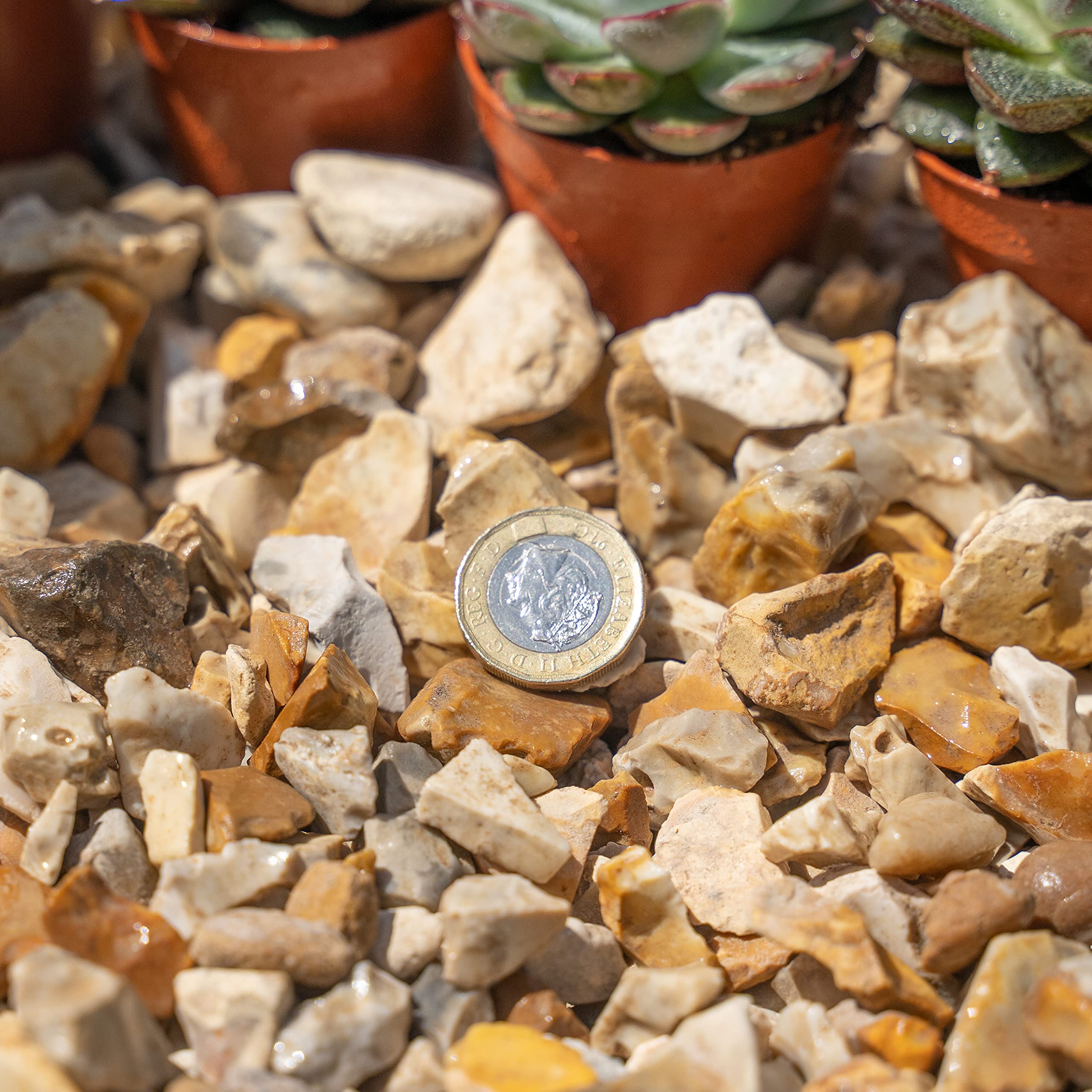 Piedra de grava de 5 kg para evitar malas hierbas, jardín, patio, camino, planta, topping – Otoño oro astillado
