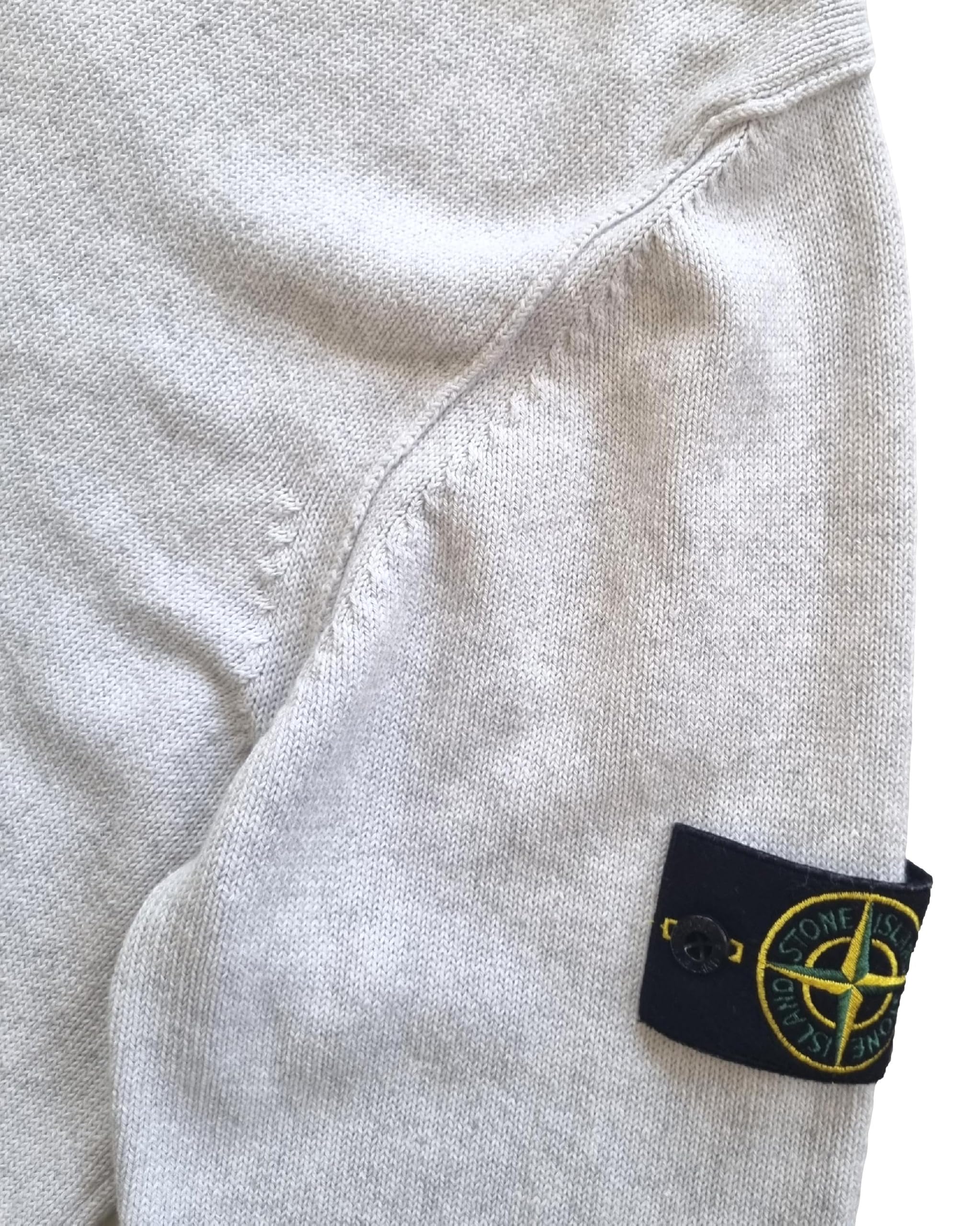 Stone Island Maglione in Cotone da Uomo 8015528D3 V0M64 Melange Grigio