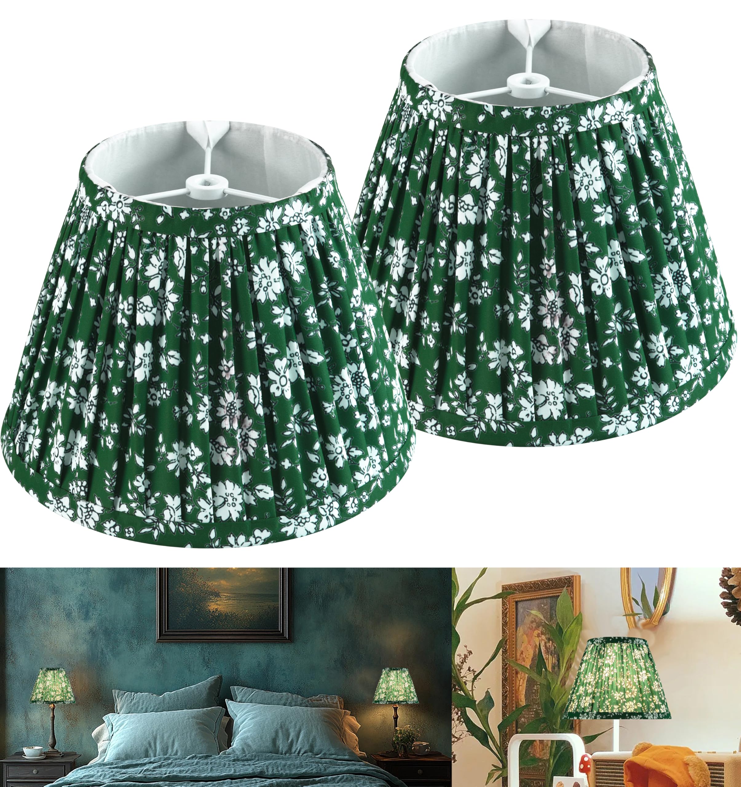 Photo 1 of GO&SO Pleated Lamp Shades - Set of 2 Small Mini