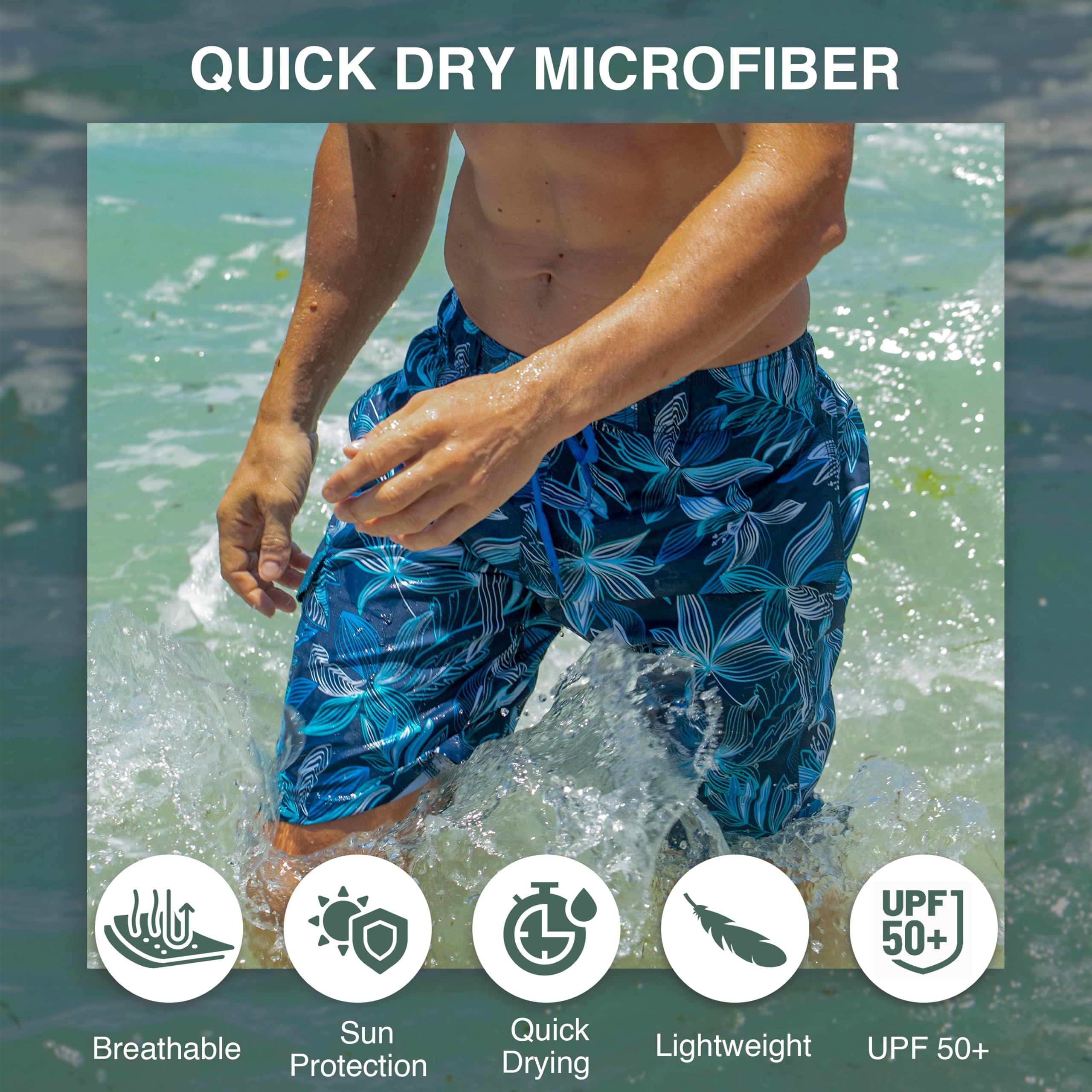 Kanu Surf Bañador de Pantorrilla (Tamaños Normales Y Ampliados) Bañador para Hombre Hombre