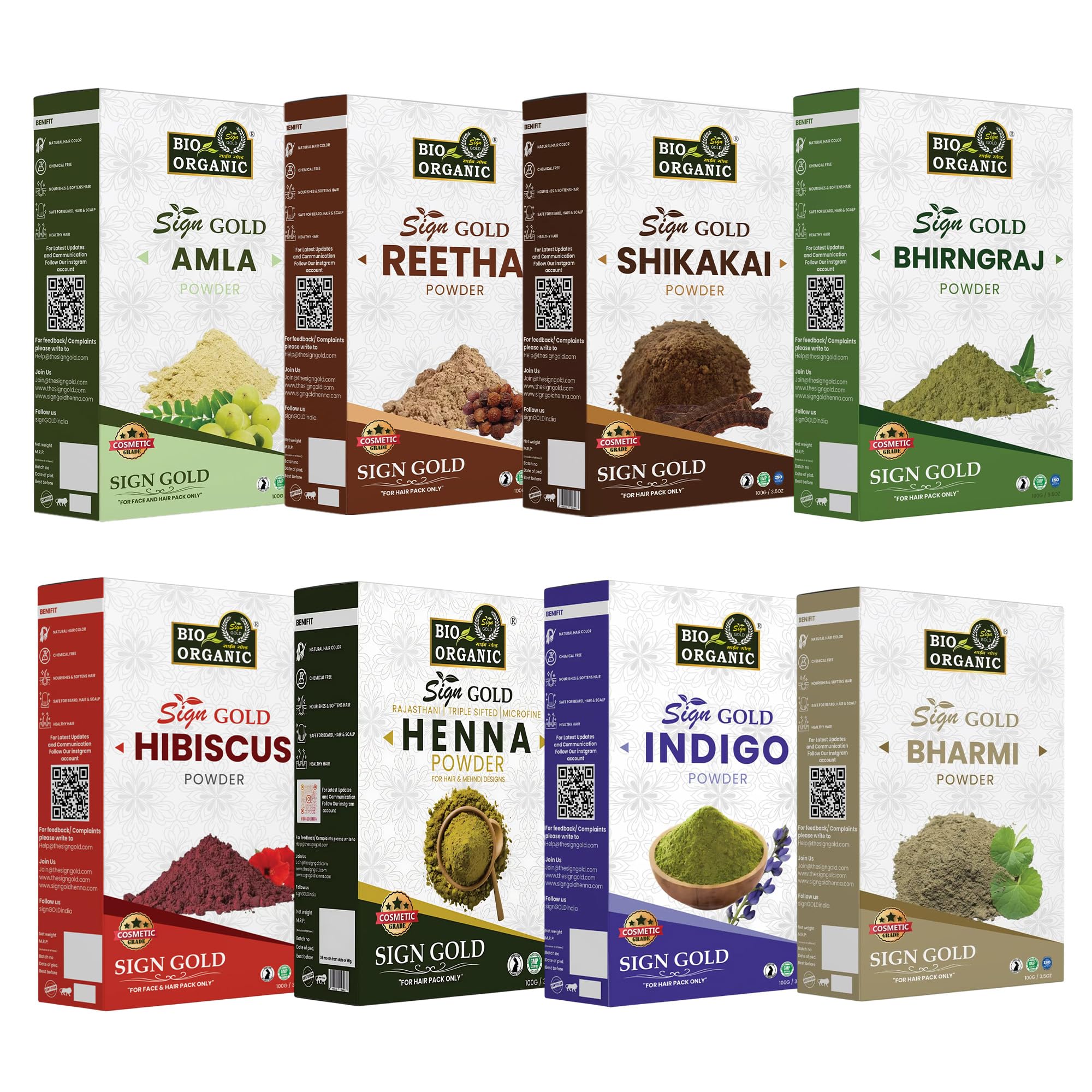 Brahmi Henna Indigo Amla Reetha Shikakai Bhringraj Hibiscus Powder 800g | Hair Care Combo | Ayurvedic Hair Pack for Hair Growth | Natural Hair Care Kit | Scalp Nourishment | Strong Soft & Shiny Hair-image-38
