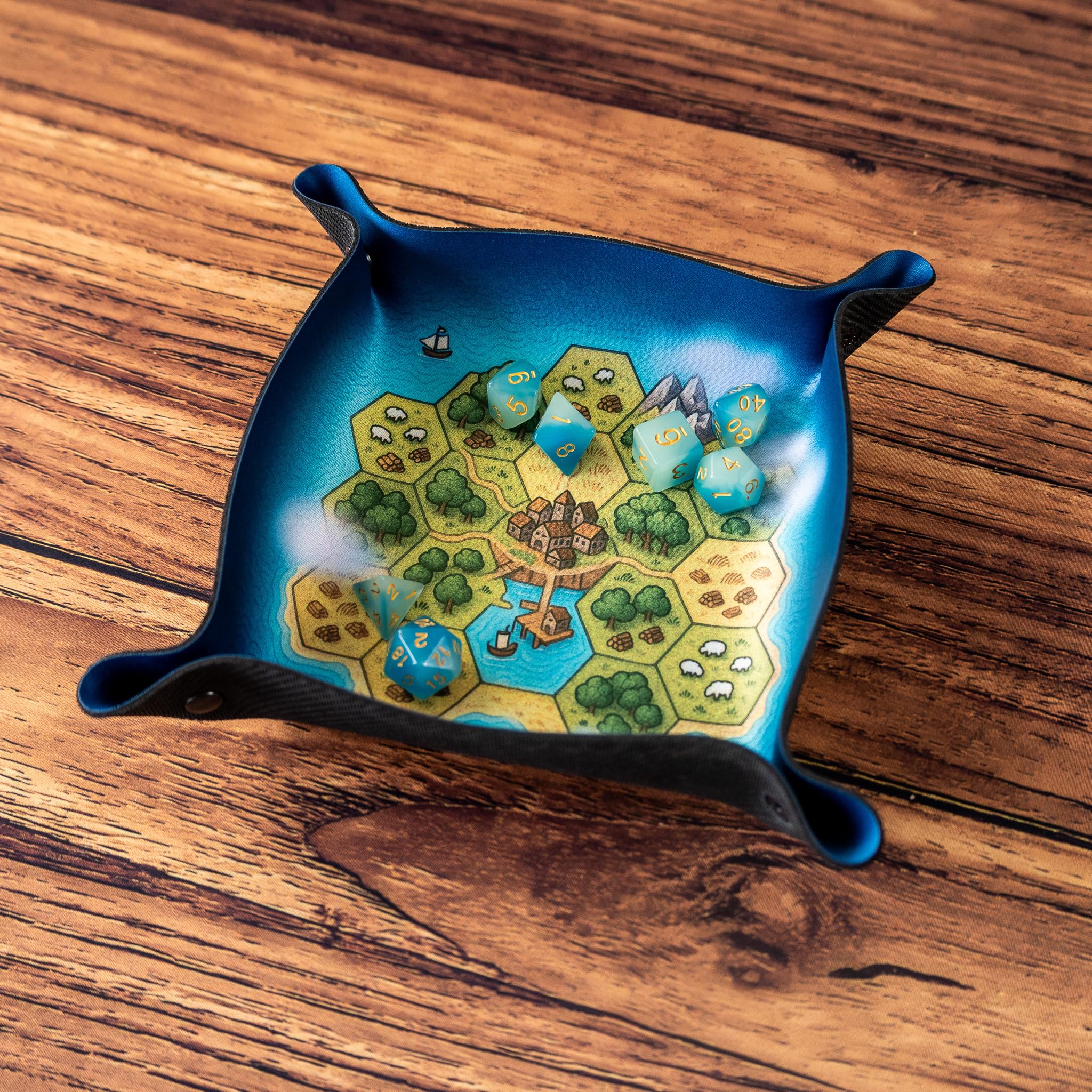 Taca w kości do gier planszowych i RPG - osadnicy 22 x 22 cm
