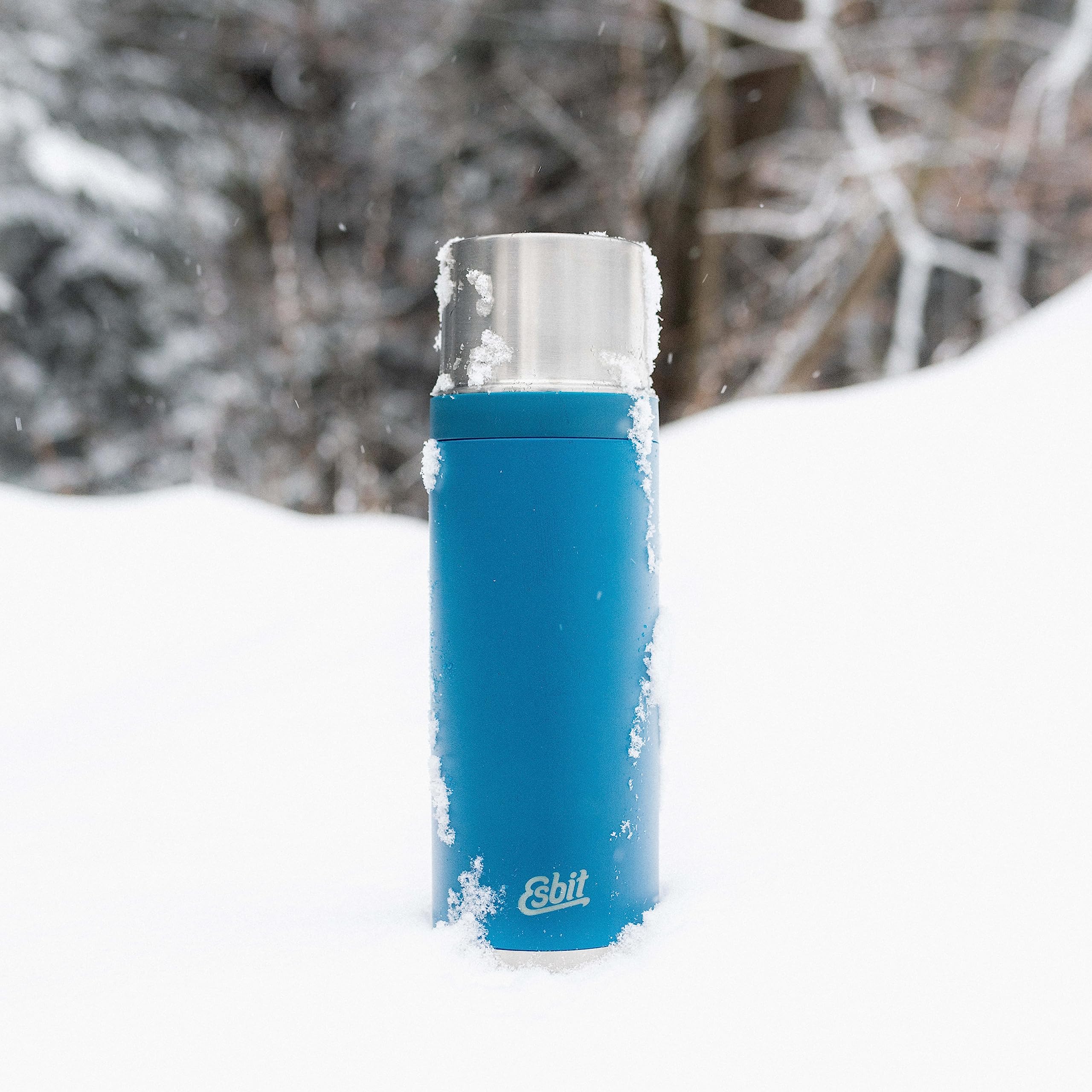 Esbit Thermoflasche Sculptor - Isolierte Flasche aus Edelstahl für warme und kalte Getränke – 1000 ml in Polar Blue | d kalte Getränke – 1000 ml in Polar Blue