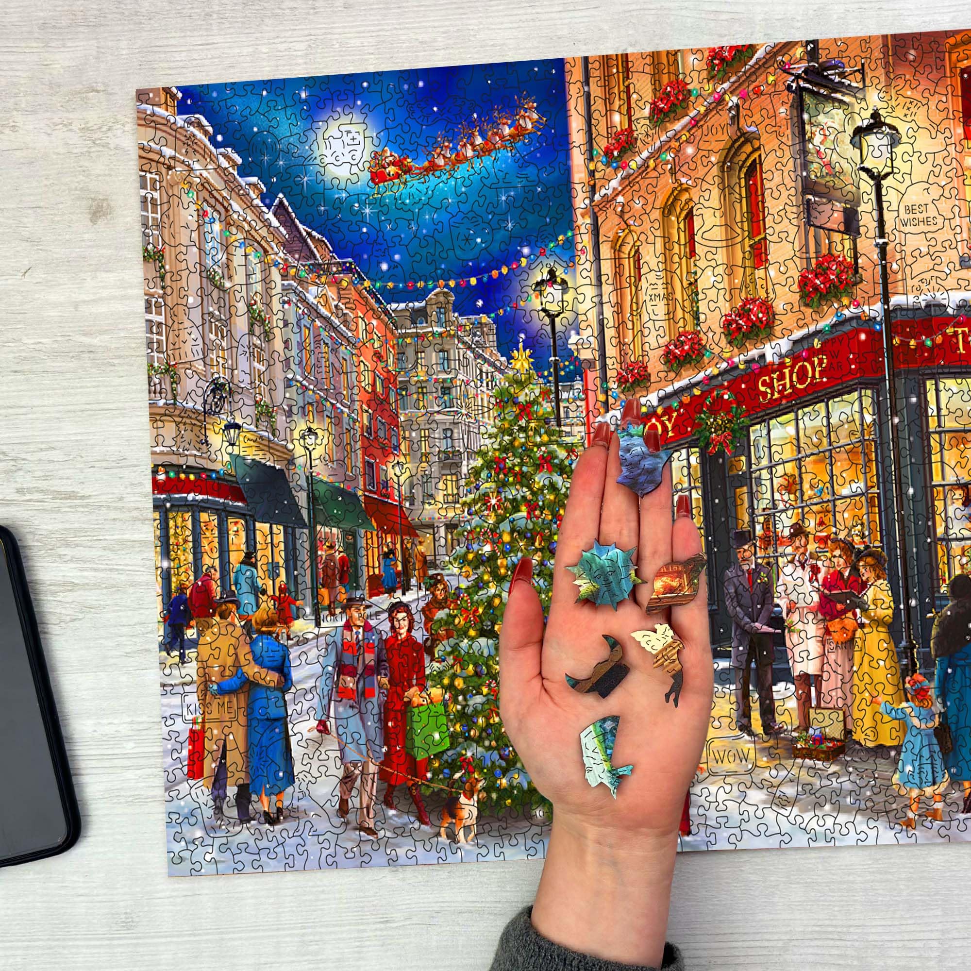 Wooden.City Puzzle en Bois - Puzzles De Jigsaw Inhabituels Uniques avec des Pièces en Forme d'animal - Puzzle De Mosaïque Difficile pour Enfants Et Adultes - Puzzles De Jigsaw