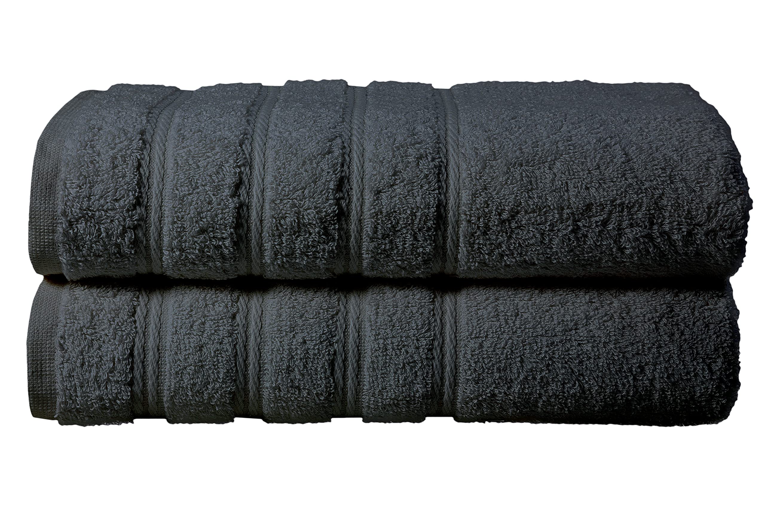 Briarwood Home - Premium 2 Piece Cotton Towels Set- Extra Absorbent Bath Towels - Ultra Soft 500 GSM - Charcoal