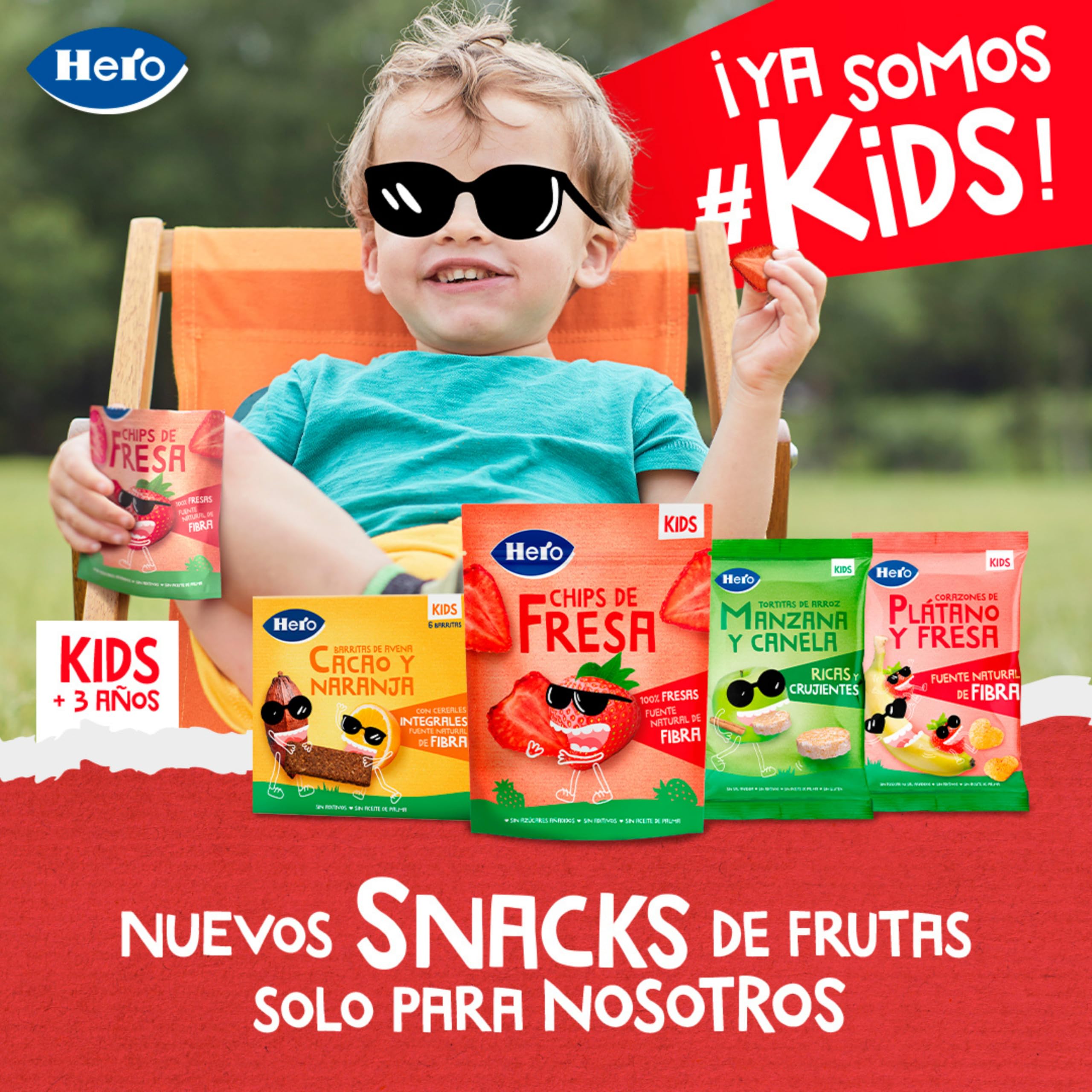 Hero – Snack Bâtonnets Carotte, Sans sucre, gluten, huile de palme ni allergènes, origine naturelle, produit écologique – Pack de 9x30 g