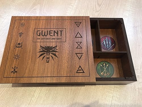 Miniatura 8 de Las 5 barajas 526 cartas premium con caja de almacenamiento de madera (todas las tarjetas de expansión DLC incluidas) para los amantes de los brujos