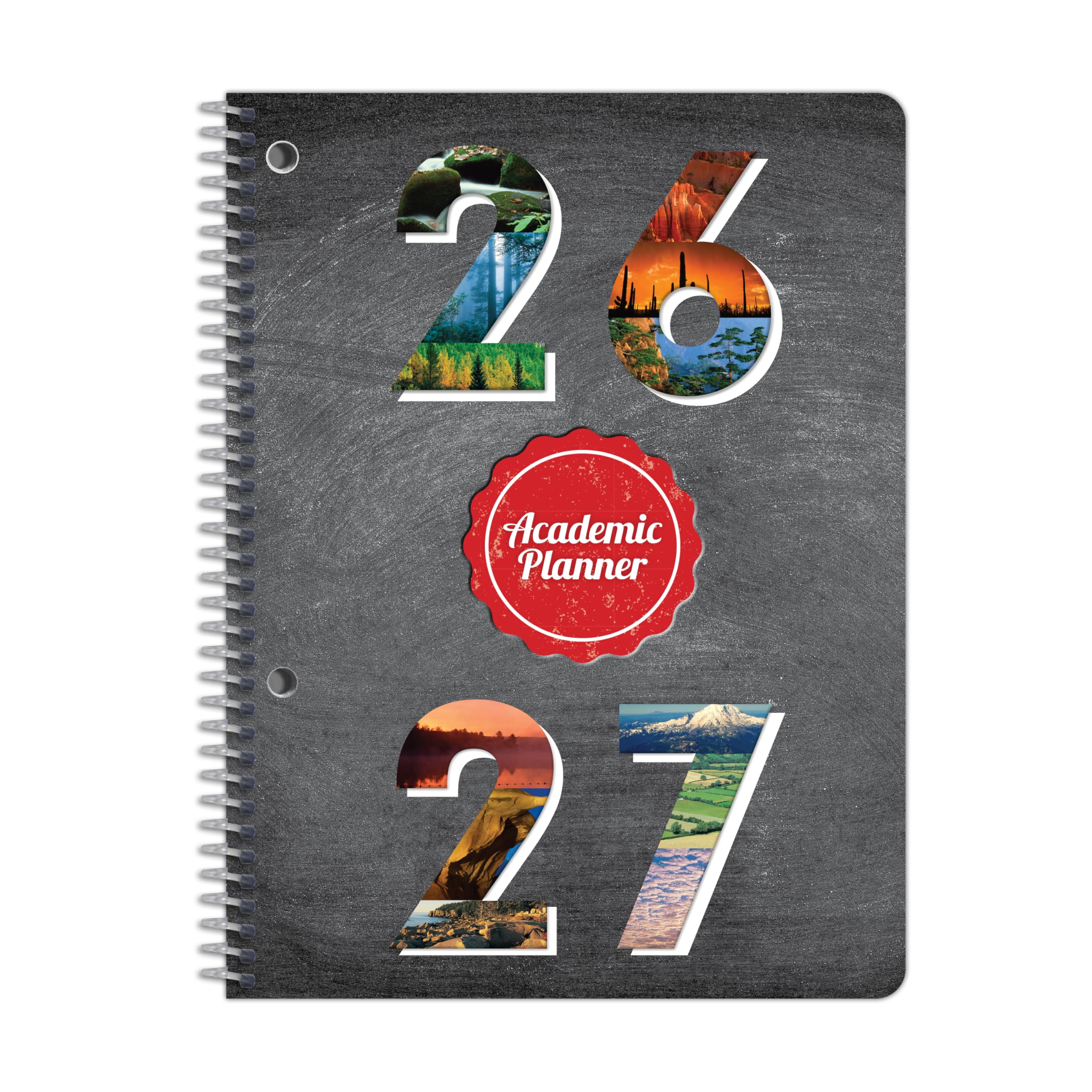 Planificateur daté 2026-2027 pour étudiant du collège et du lycée, ‎Moyen (17,1 x 22,9 cm) Style matriciel avec couverture Boulder