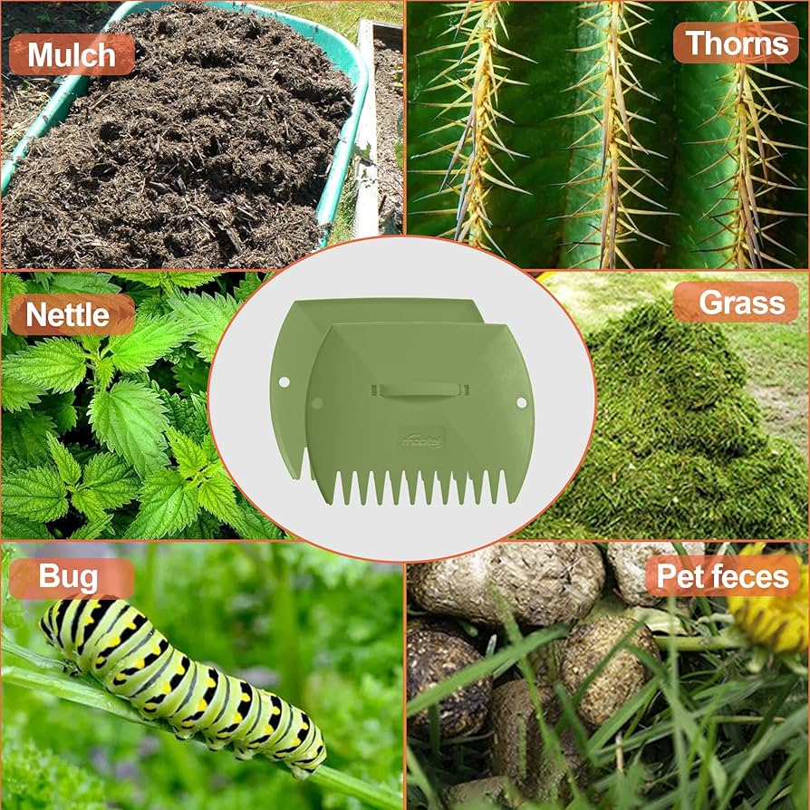 Leaf Scoops Hand Rakes Leaves Pickup For Yard Debris Removal Gardening Tool For Autumn Flower Bed Lawn Pool Outdoor Clean-Up