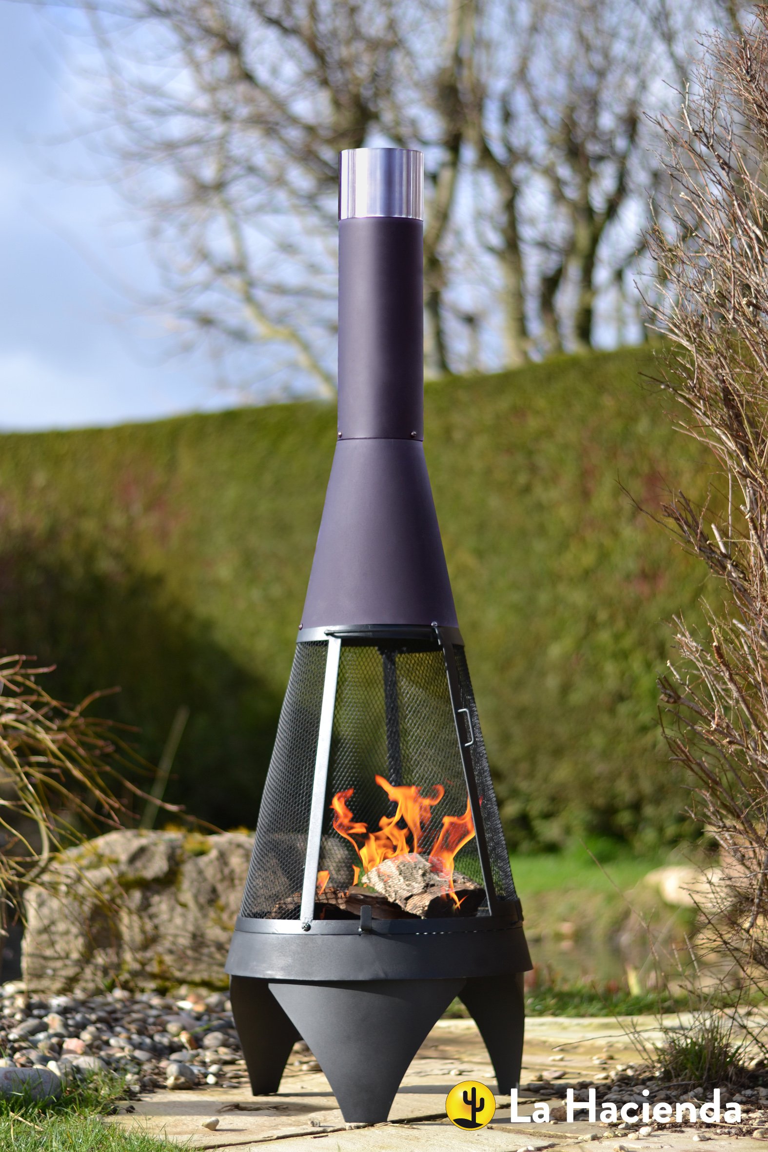 La Hacienda 56138US Mesh Colorado Steel Chimenea, X-Large : Amazon.co.uk:  Garden