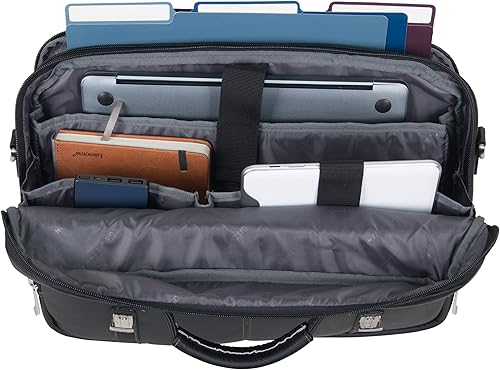 Miniatura 8 de Kenneth Cole REACTION Show Business - Bolsa de mensajero de cuero colombiano para portátil de negocios de 16 pulgadas