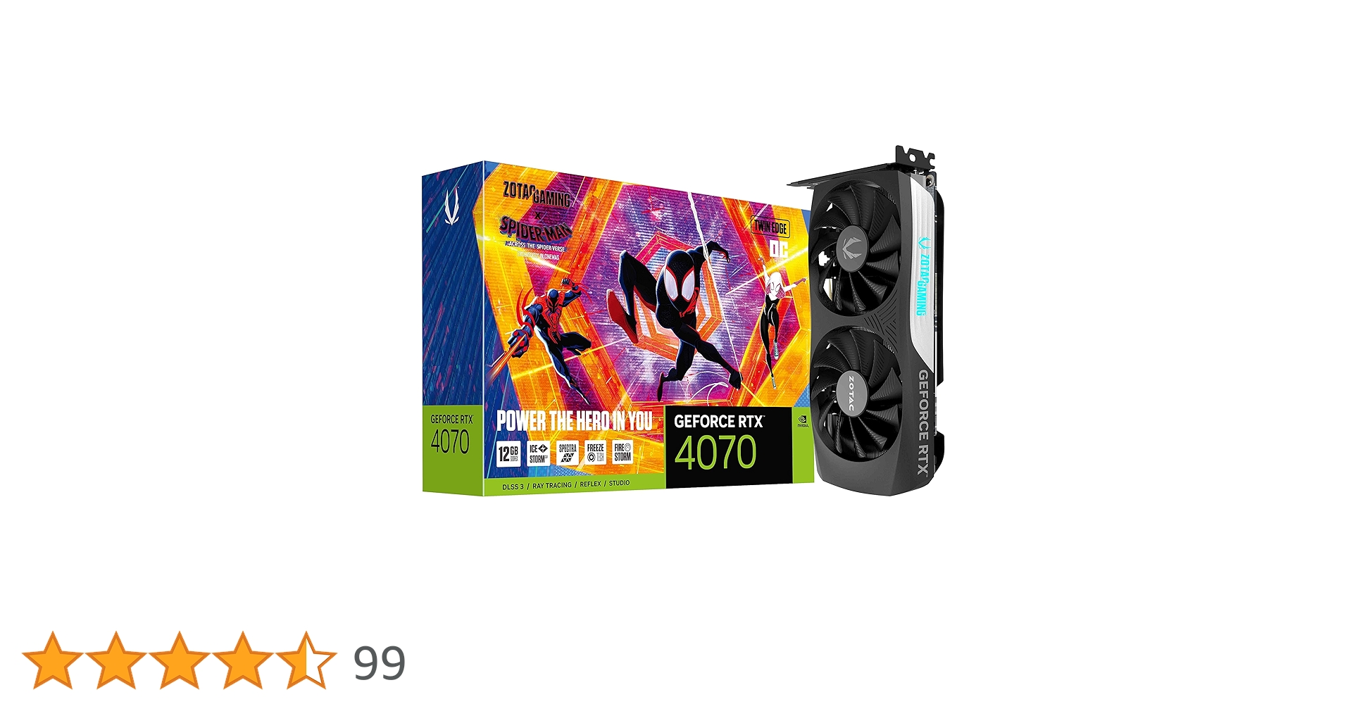 GeForce RTX 4070 Ti Spider-Man 12GB限定版 ZOTAC Gaming GeForce RTX