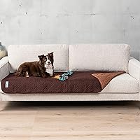 Vista 24 de PetAmi Funda impermeable para sofá para perros, funda reversible para muebles, protector de sofá para cama de mascotas y gatos, manta lavable, funda