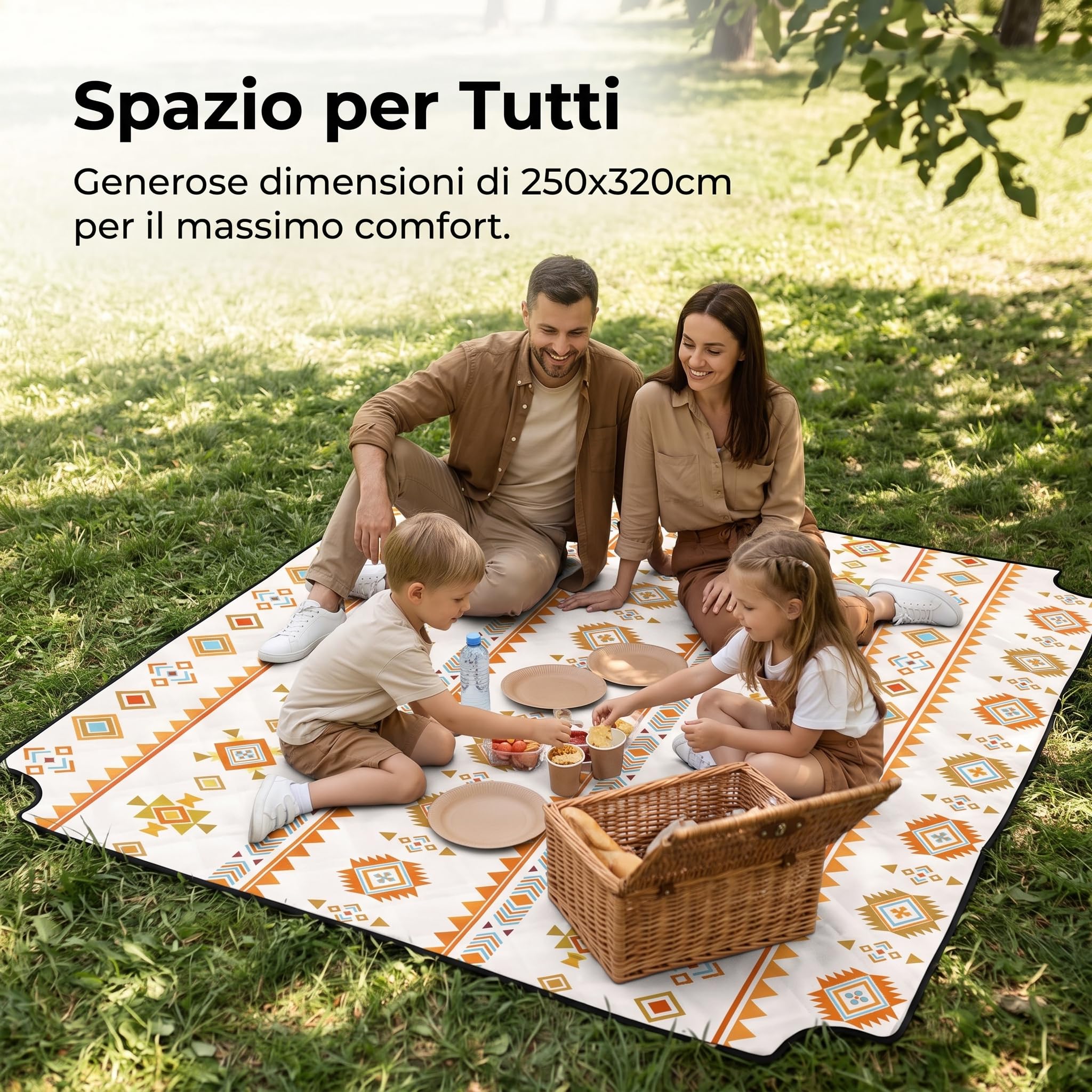 Tappetino da campeggio e coperta da picnic impermeabile per esterno, campeggio per tutte le stagioni