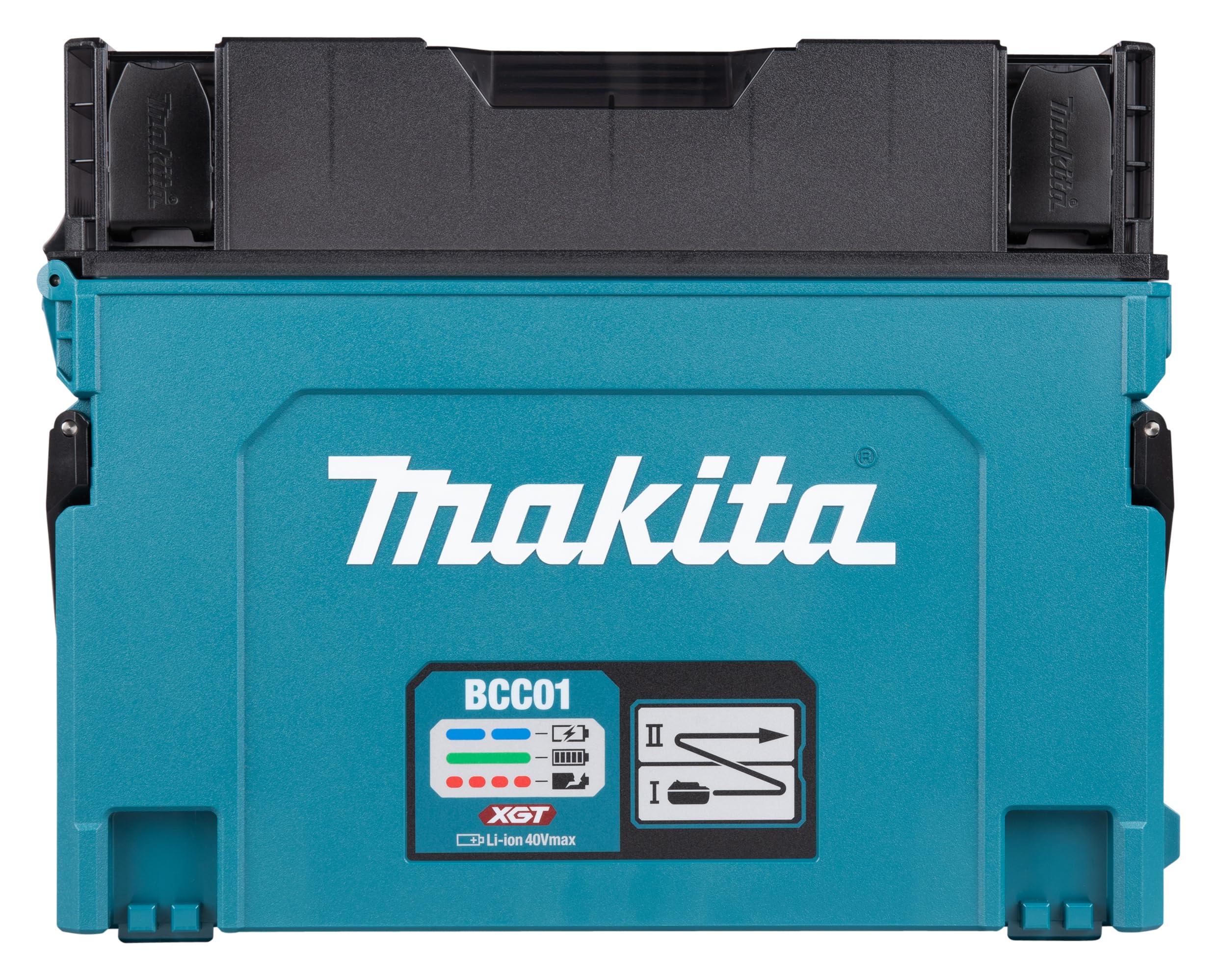 Makita Mallette de chargement de batterie BCC01, 40 V max., 8 emplacements, série XGT, pétrole/noir 1914U3-7