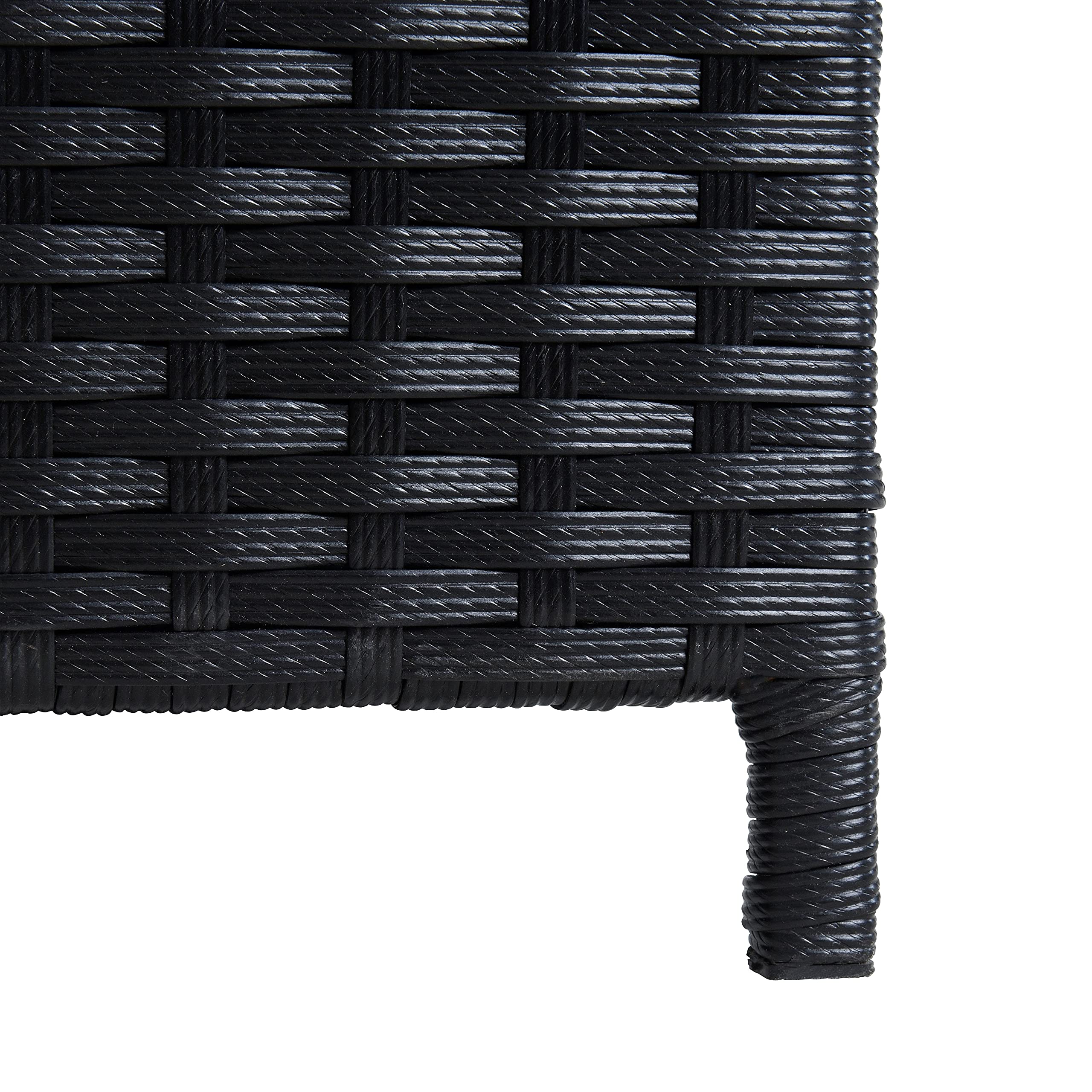 ESTEXO Polyrattan Auflagenbox Kissenbox Gartenbox Gartentruhe Aufbewahrungsbox Auflagentruhe Aufbewahrungstruhe Kissentruhe (Schwarz)