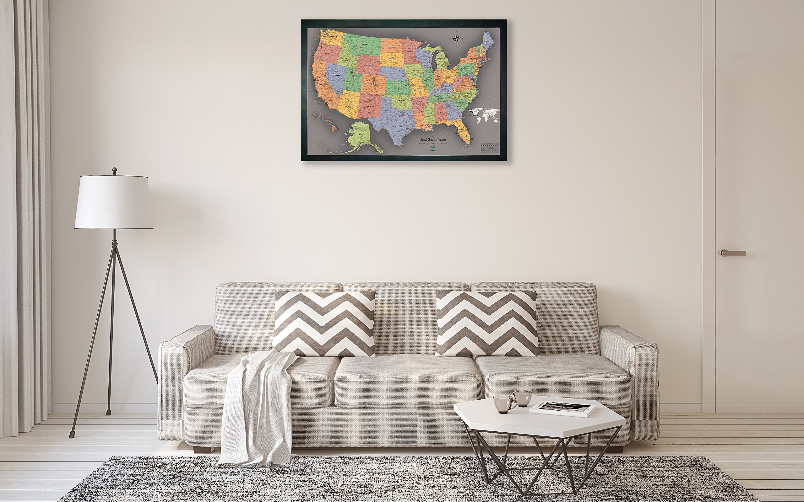 Amazon.com: Homemagnetics HM3322USA-MOD Magnetic Map 33 X 22