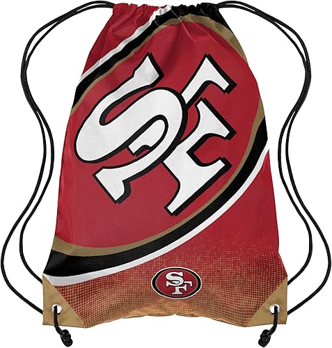 FOCO Mochila con cordón de viaje para gimnasio con gradiente del logotipo del equipo de la NFL