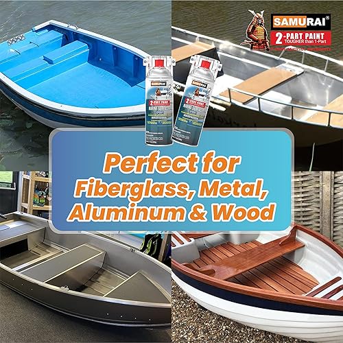 Miniatura 5 de SAMURAI Imprimación epoxi de pintura en aerosol de 2 partes para superficie marina (imprimación gris, paquete de 1 lata)