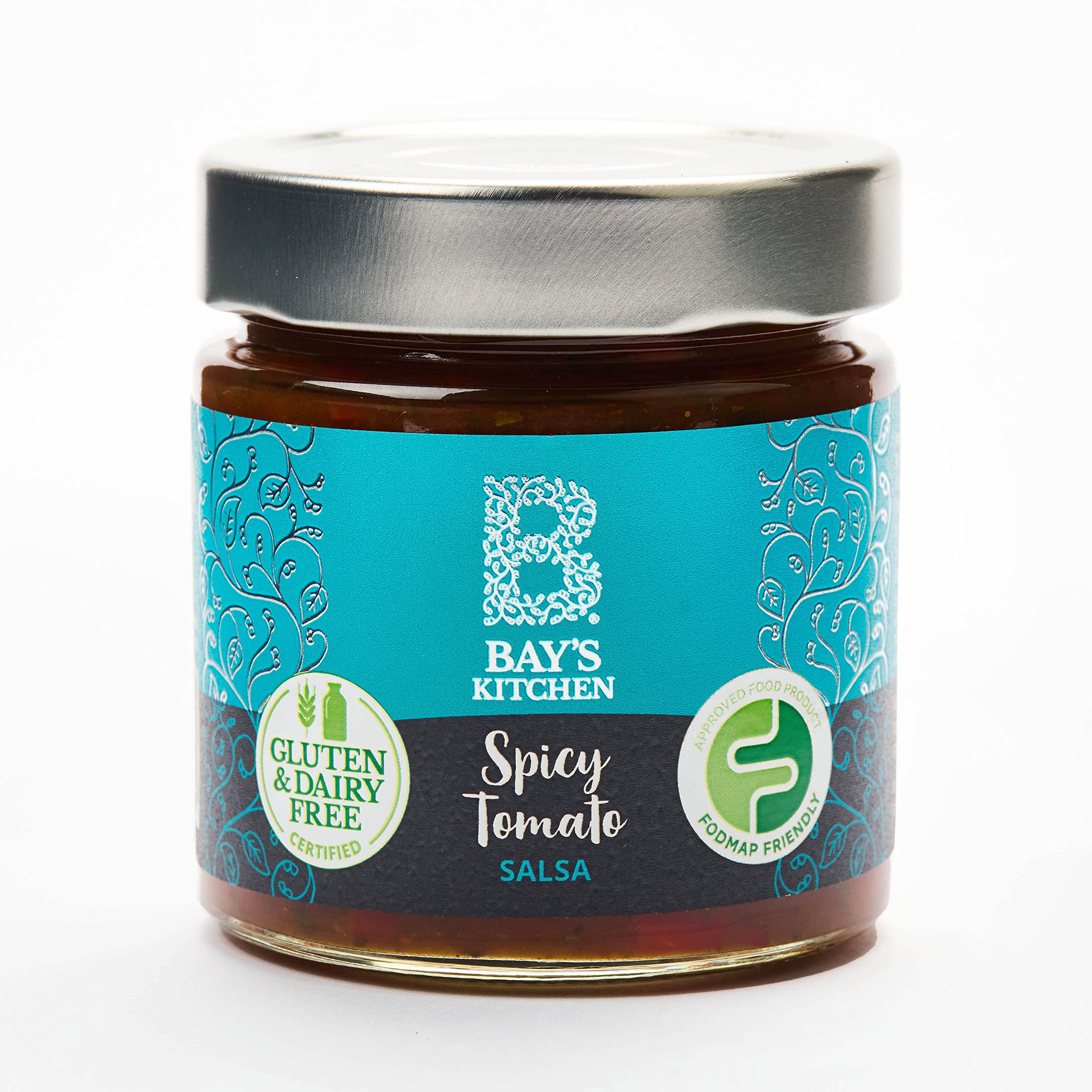 Bay's KitchenLow FODMAP Spicy Tomato Salsa, ideal for your favourite Mexican dishes like nachos and fajitas! Gluten-Free, Dairy Free, IBS-Friendly and suitable for Vegans (6 x 200g jar multipack)