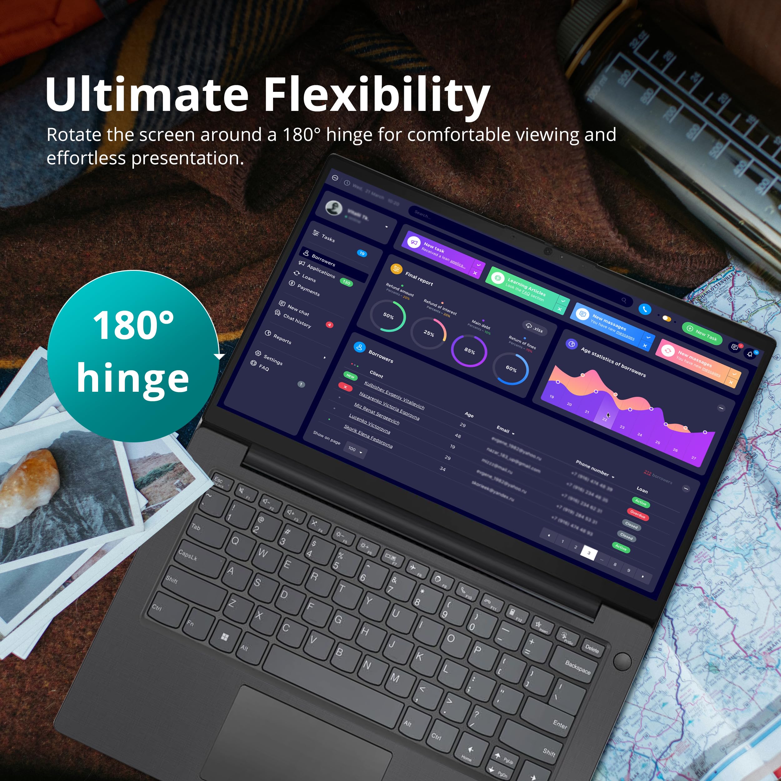 Lenovo V14 G4 14 Zoll FHD Business Laptop, Intel Core i7-13620H, 16 GB DDR4, 1,5 TB Speicher (512 GB SSD & 1 TB Dockingstation-Set), Intel UHD Grafik, 720p HD-Kamera, Wi-Fi 6, Win 11 Pro, Schwarz