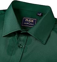 Vista 203 de Alimens & Gentle - Camisas de vestir con bolsillo y manga corta, de color liso y sin arrugas, estilo casual con botones, para hombres