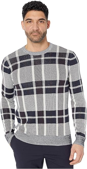 plaid long sleeve sweater