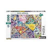 Puzzle 2000 pièces Nathan Les 16 types de Pokémon