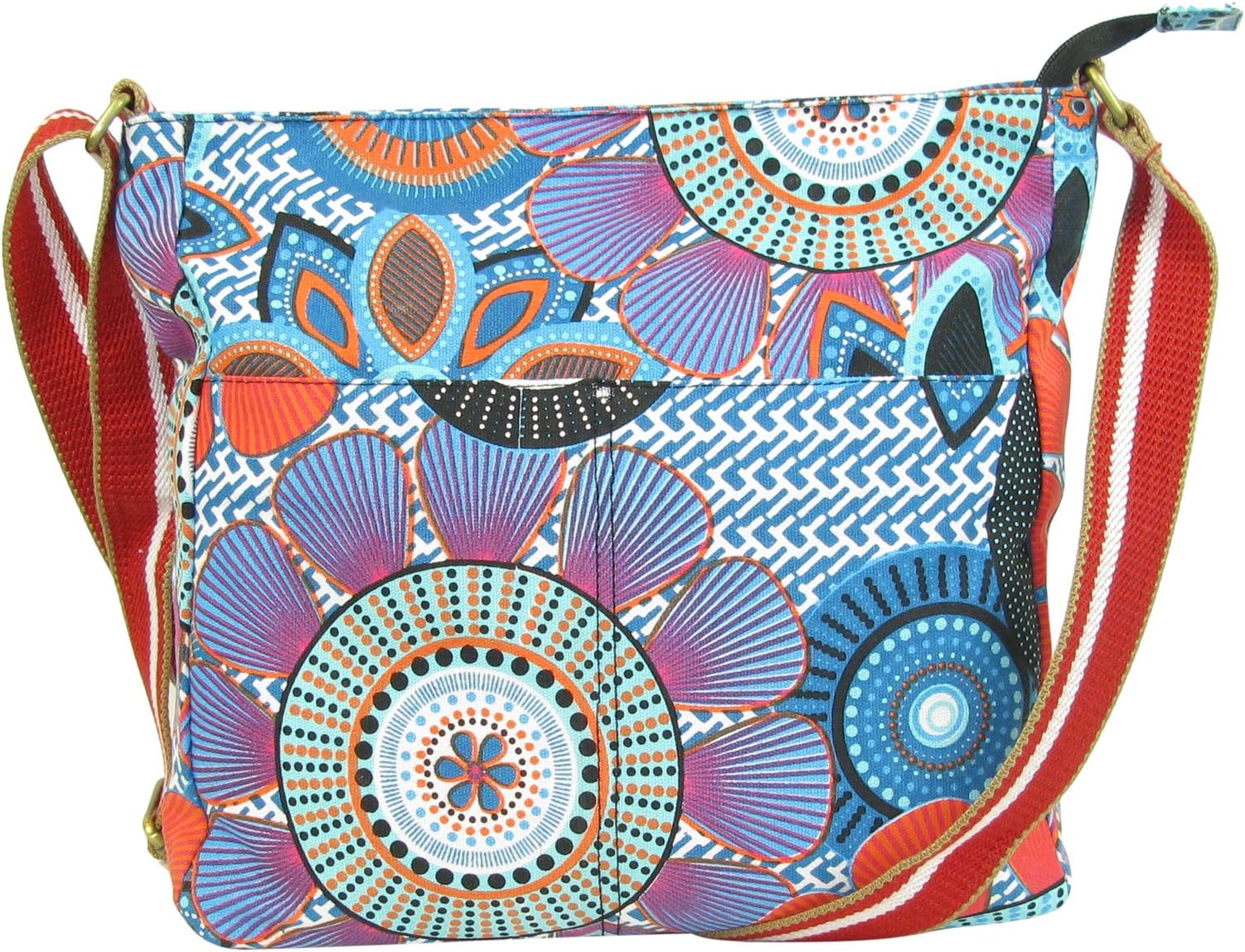 Canvas Crossbody Bags For Women -Designer Large Beach Bag Cotton Fabric Shopper Tote Reusable Shopping Bag With Extra Pockets Ladies Canvas Bags Adjustable Shoulder Strap Travel Totes