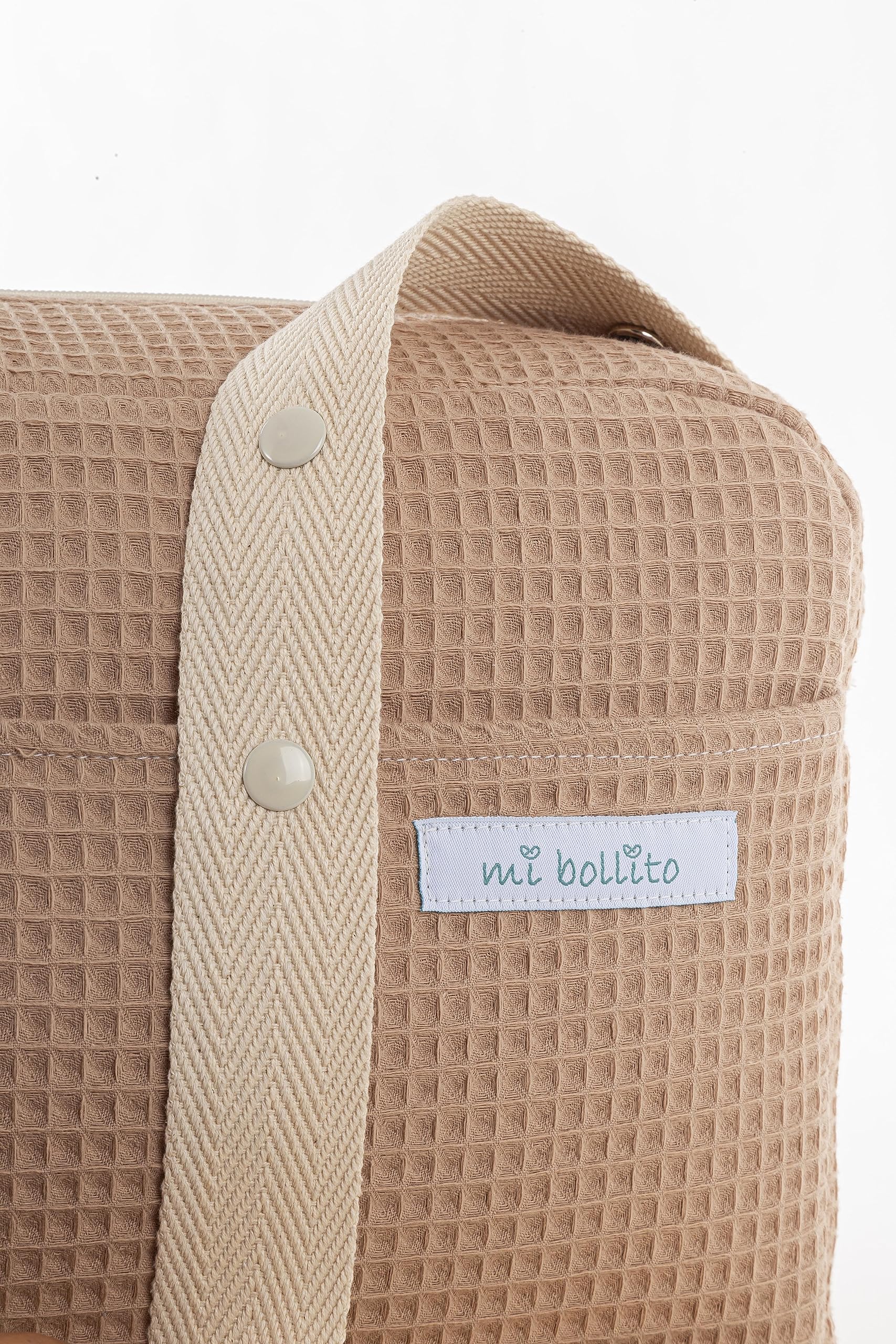 Sac de rangement pratique, élégant et multifonctionnel de grande capacité. Produit fabriqué en Espagne (marron pastel)