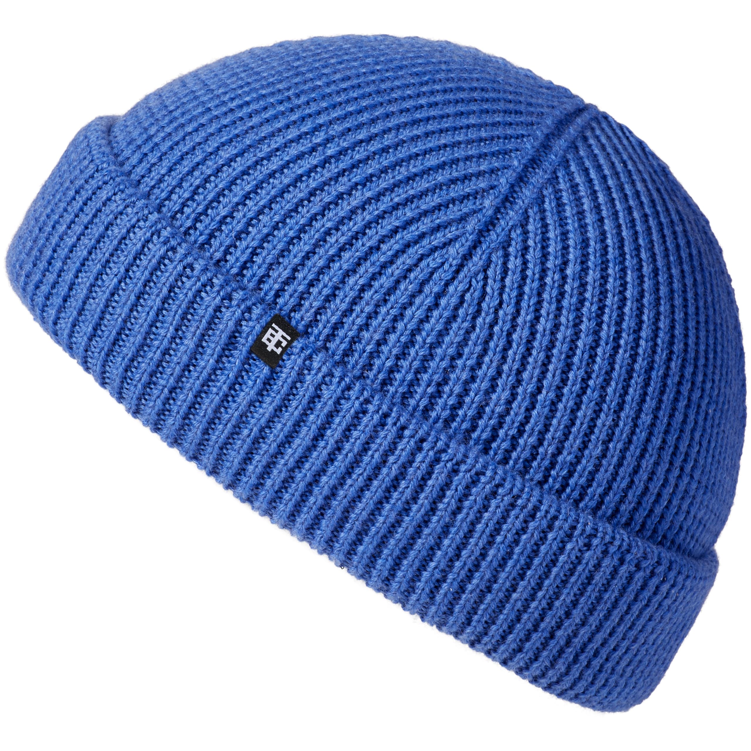 Enter the Complex® Fisherman Beanie 100% Merino Wool Trawler Hat Troyer Ribbed Knit Women Men, blue, One Size