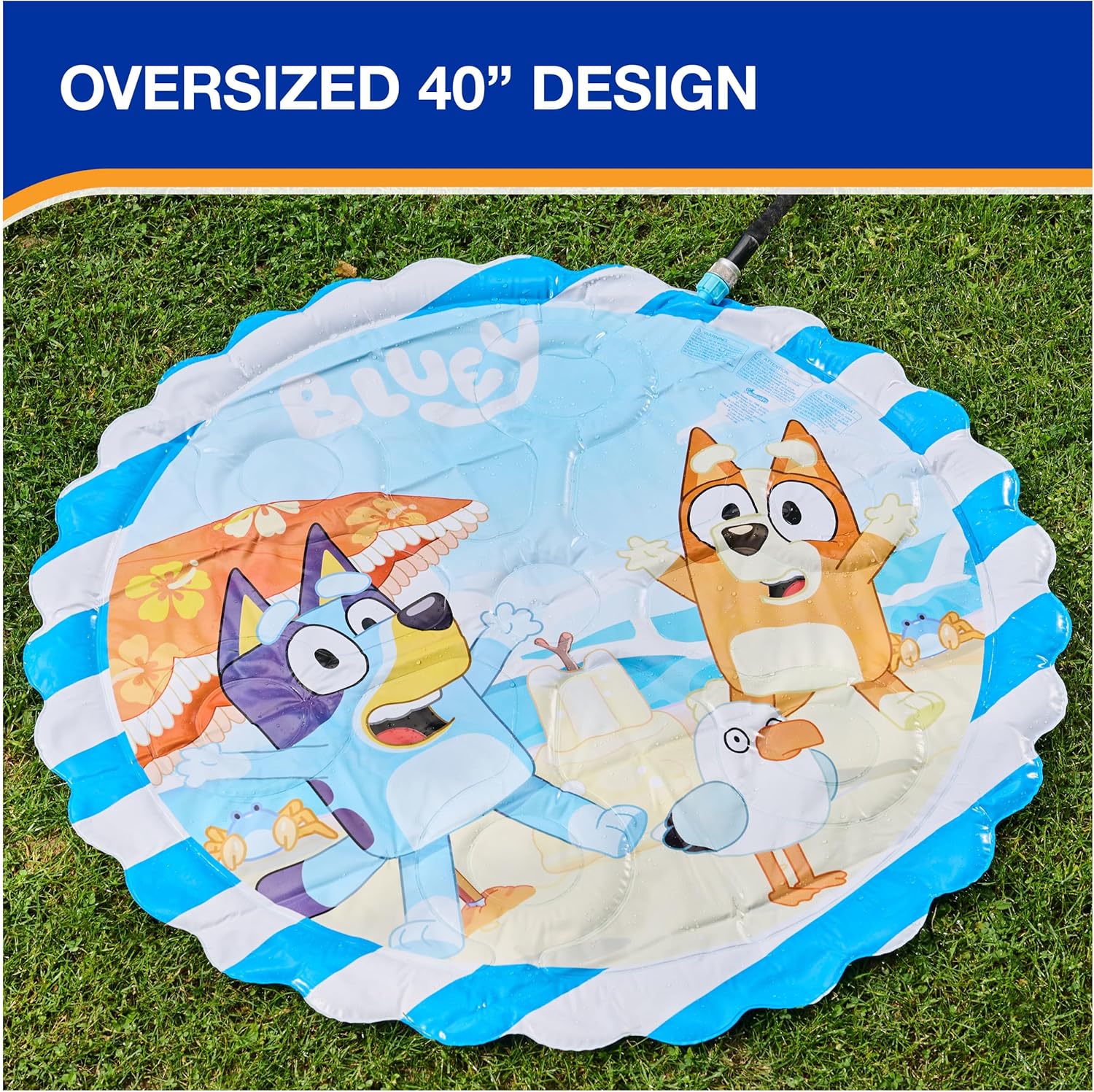 SwimWays Bluey Splash Mat, Kids Splash Pad, Outdoor Toys, Bluey Party Supplies and Water Toys for Kids Ages 1 & Up