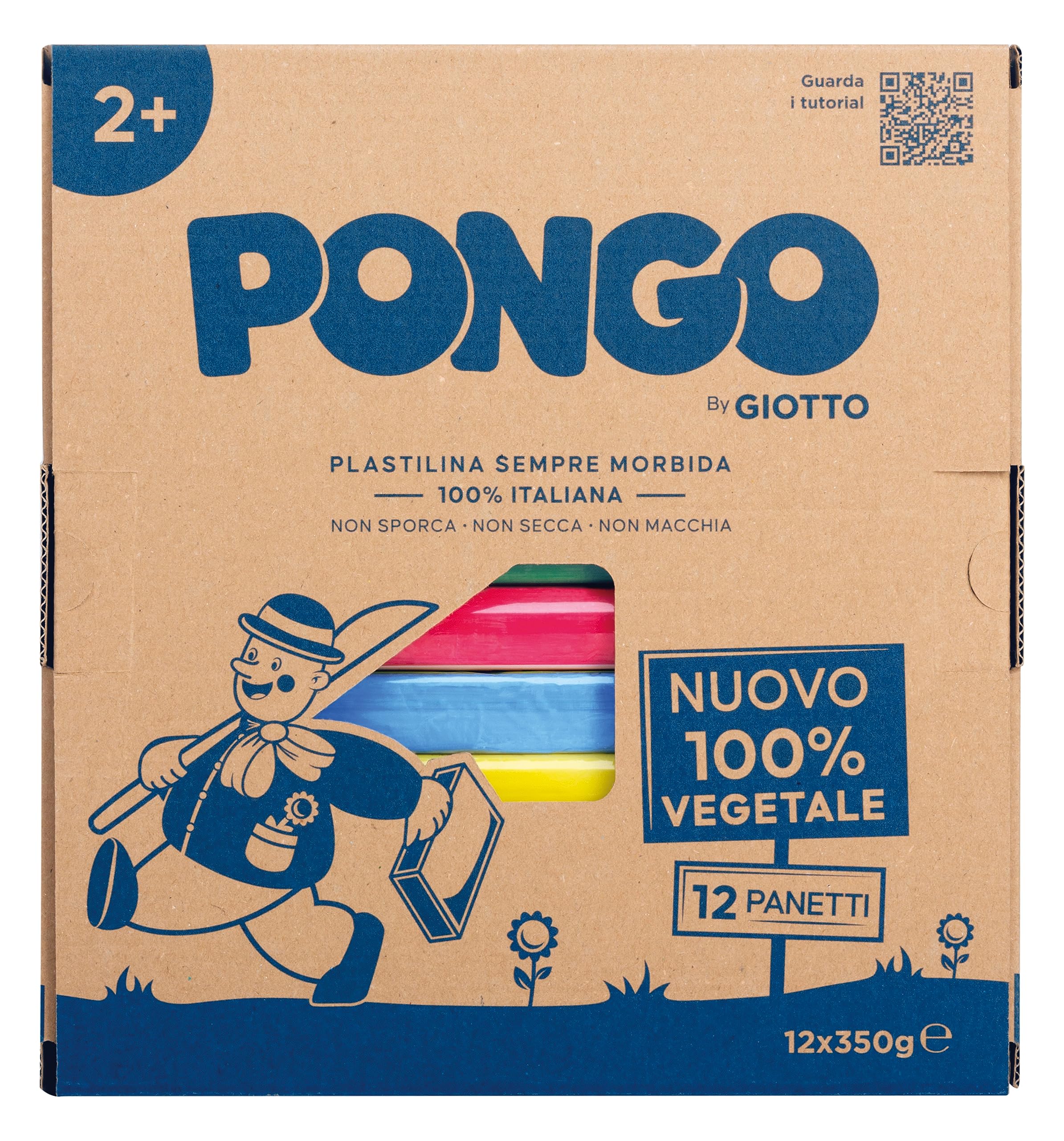Giotto Pongo Lot de couleurs assorties 12 x 350 g